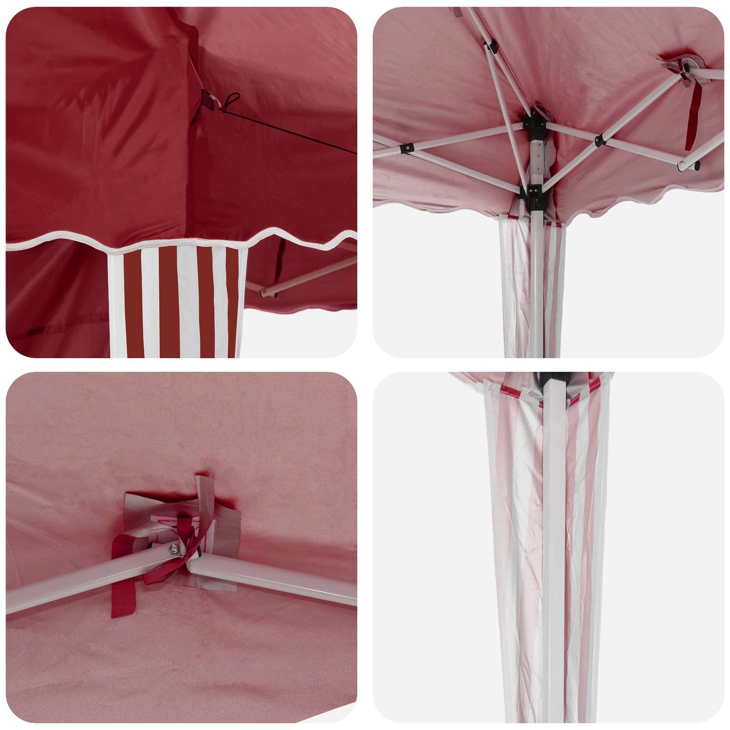 Tenda per feste a pop-up 195 x 195 x 245 cm Borgogna