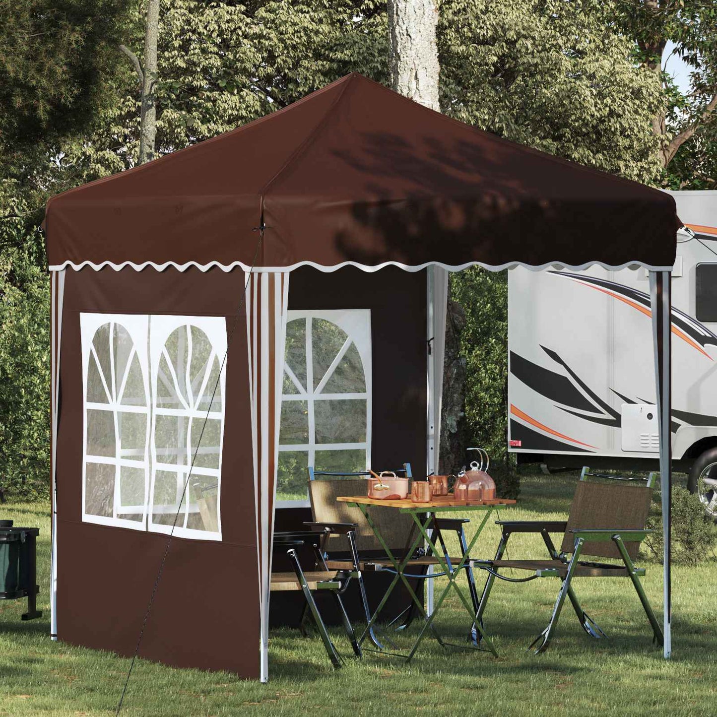 Tenda per feste a pop-up 195 x 195 x 245 cm Marrone | homemem39
