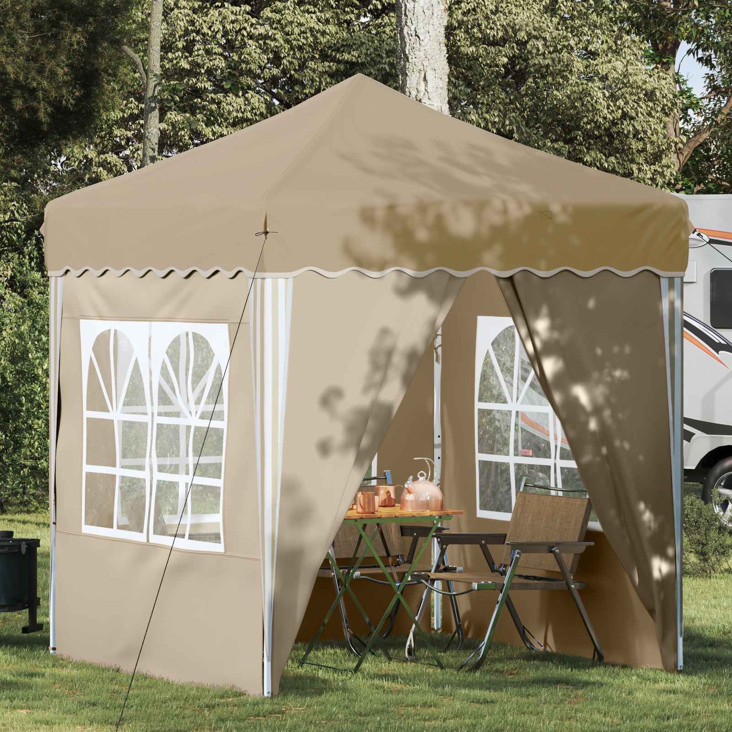 Tenda per feste a pop-up 195 x 195 x 245 cm Crema | homemem39