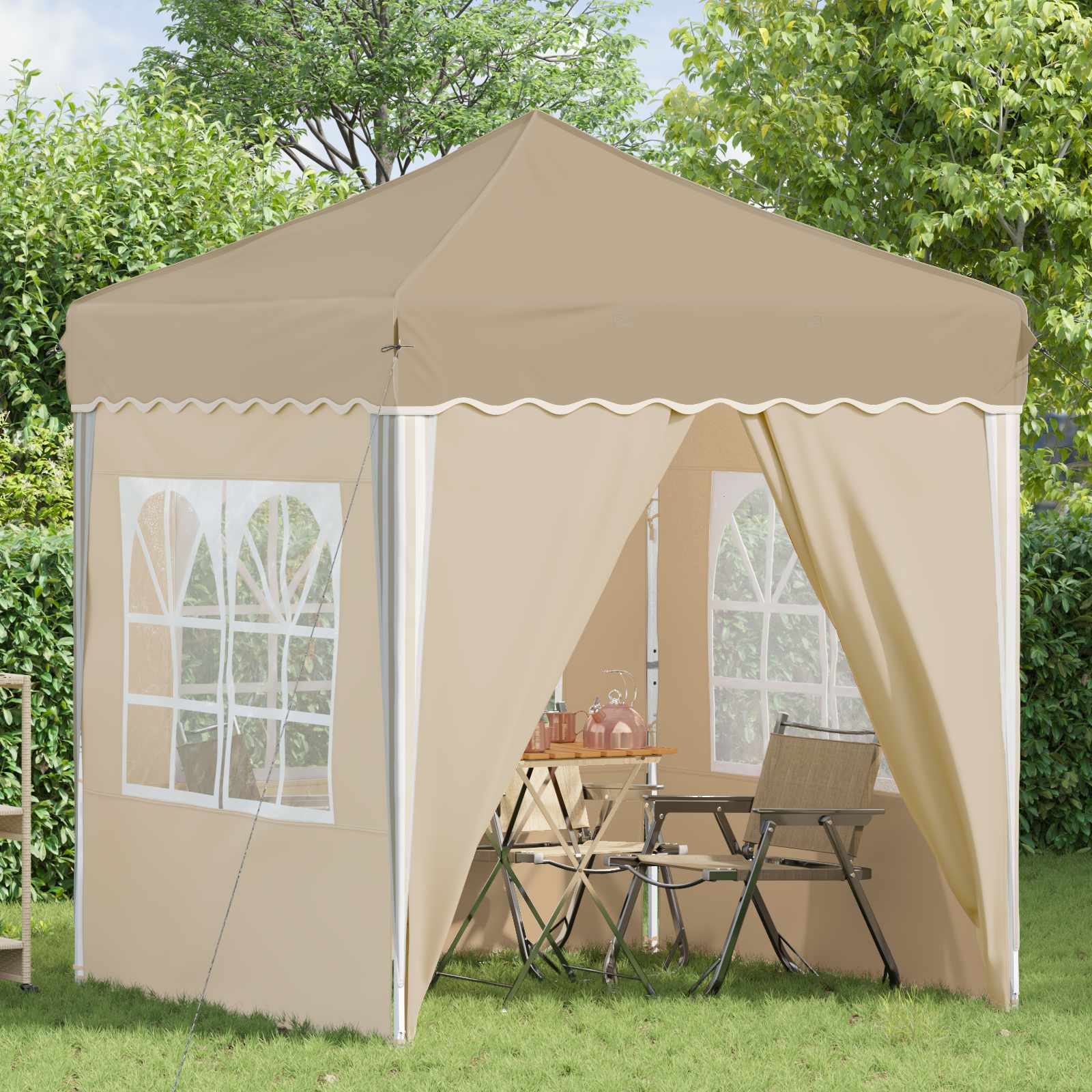 Tenda per feste a pop-up 195 x 195 x 245 cm Crema | homemem39