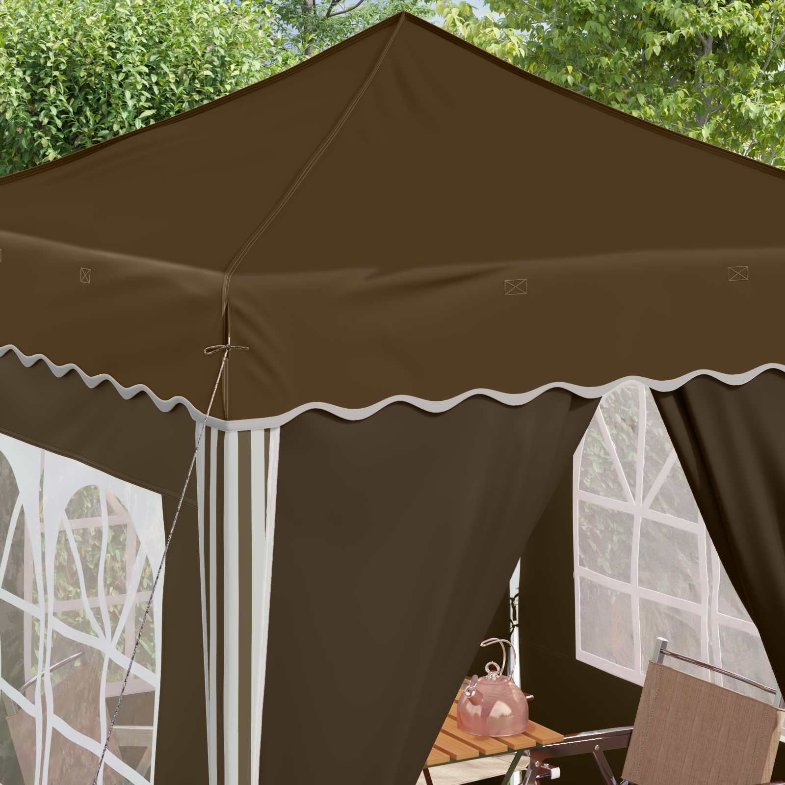 Tenda per feste a pop-up 195 x 195 x 245 cm Tortora | homemem39