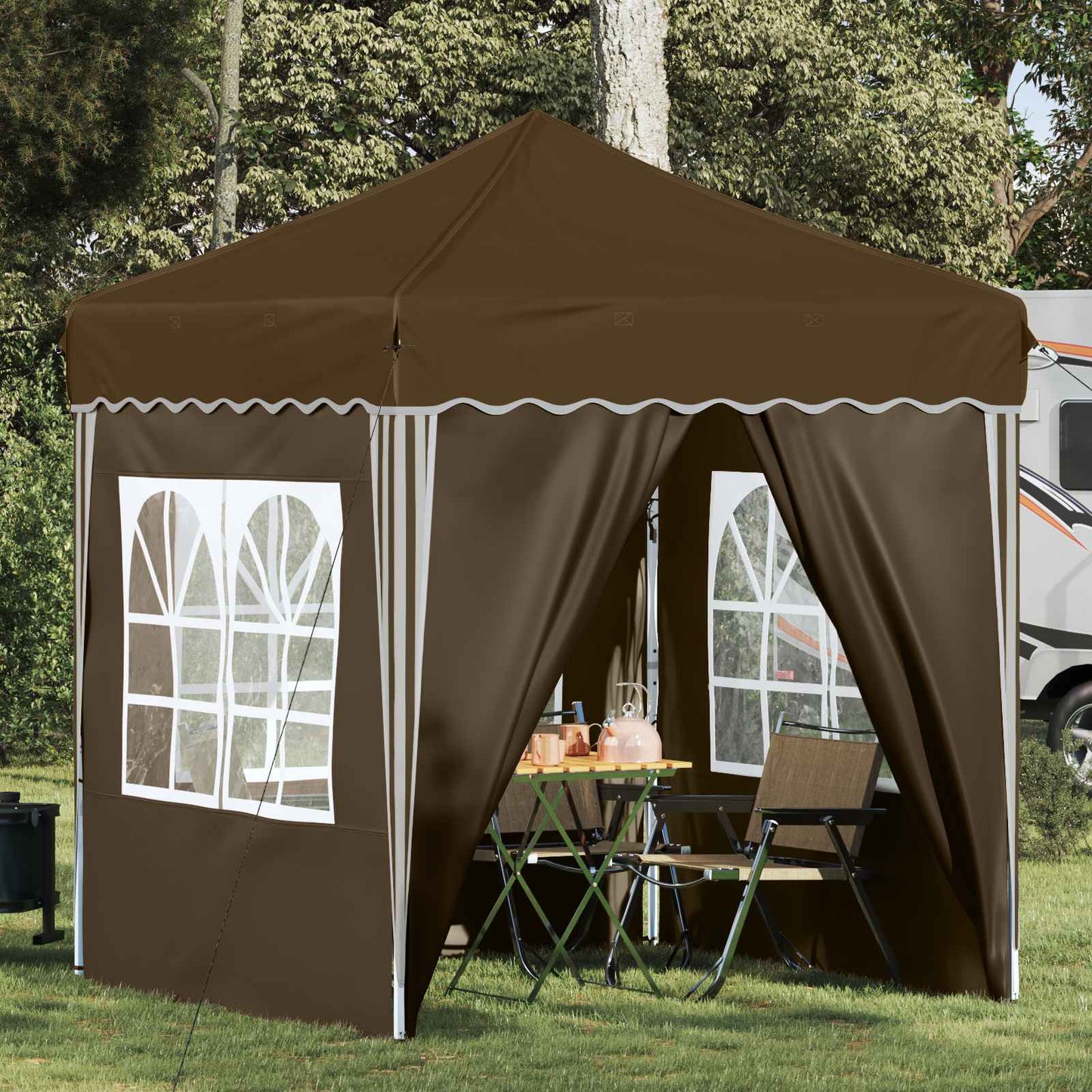 Tenda per feste a pop-up 195 x 195 x 245 cm Tortora | homemem39