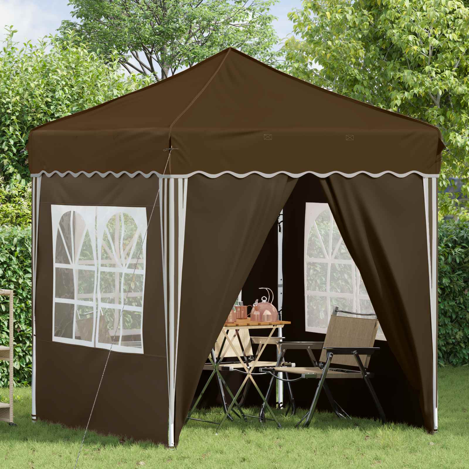 Tenda per feste a pop-up 195 x 195 x 245 cm Tortora | homemem39
