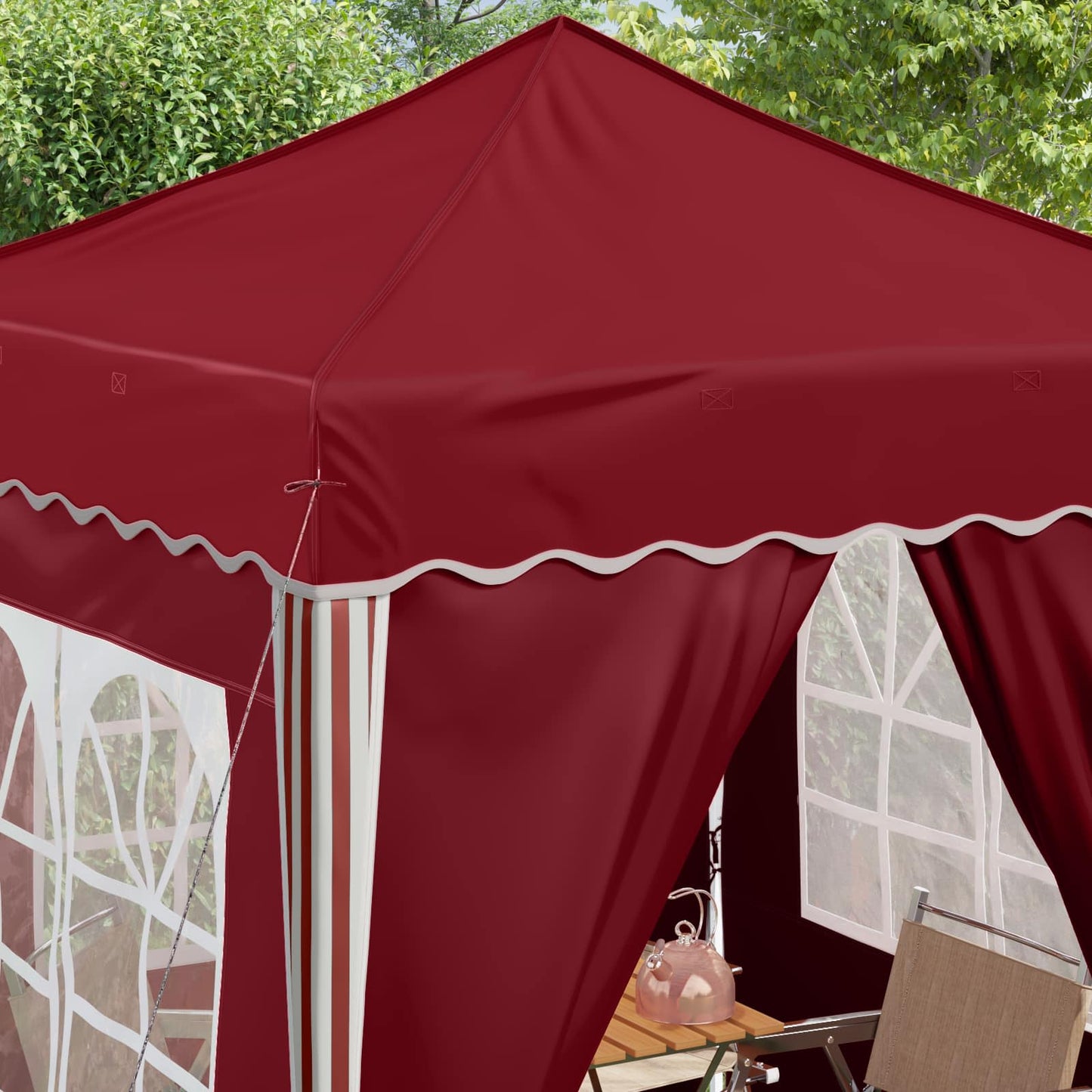 Tenda per feste a pop-up 195 x 195 x 245 cm Borgogna | homemem39