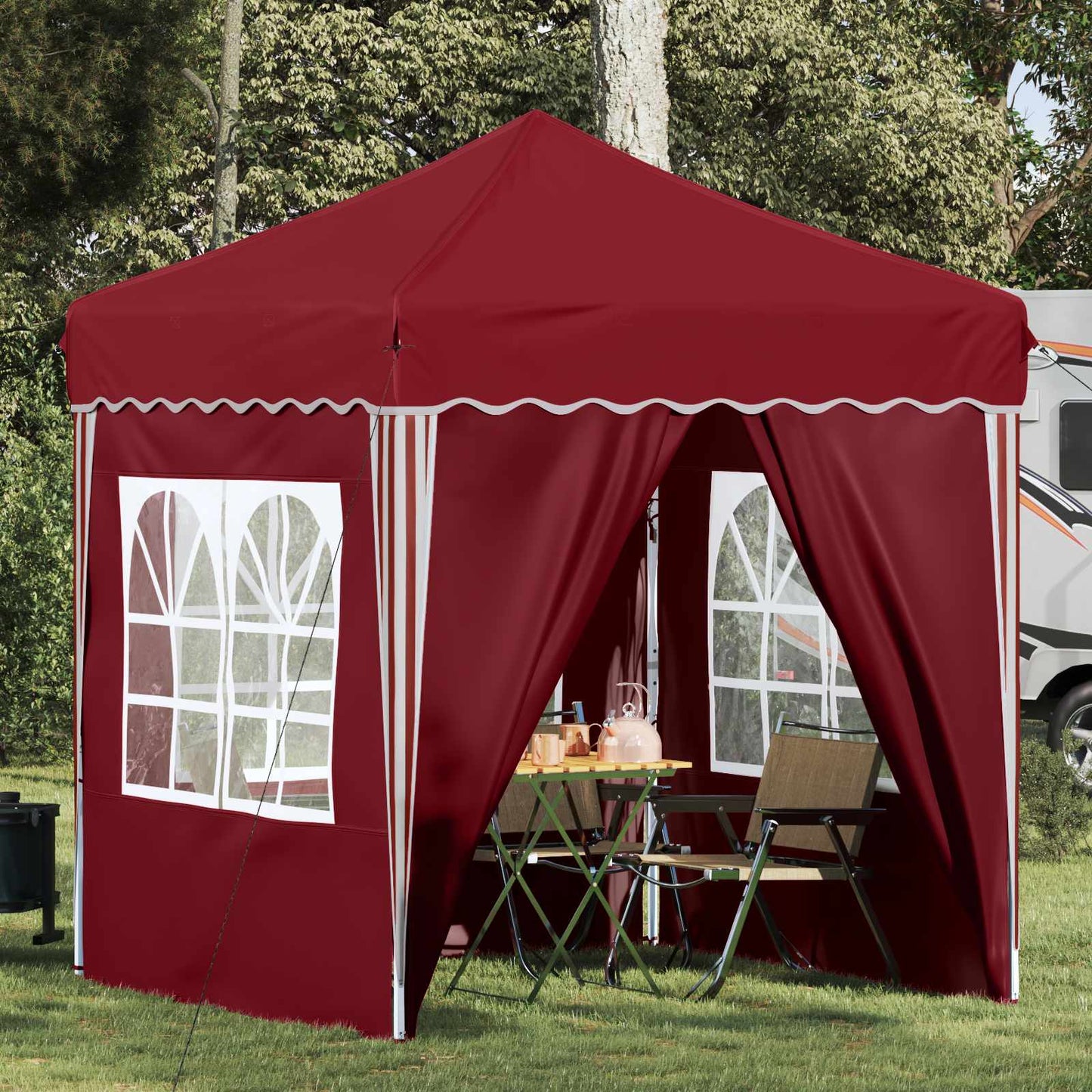 Tenda per feste a pop-up 195 x 195 x 245 cm Borgogna | homemem39