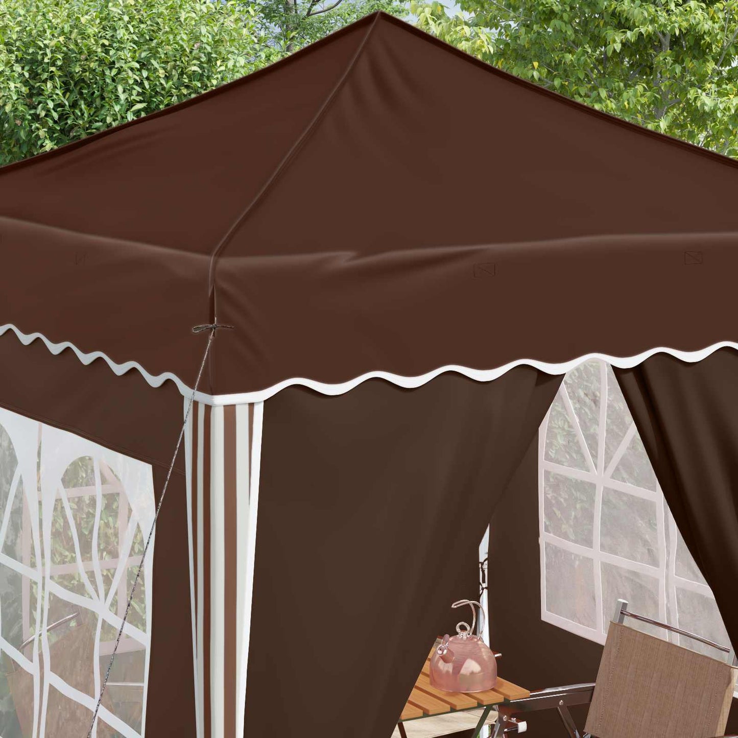 Tenda per feste a pop-up 195 x 195 x 245 cm Marrone | homemem39