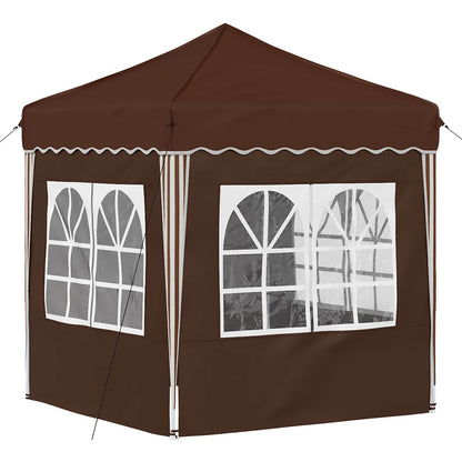 Tenda per feste a pop-up 195 x 195 x 245 cm Marrone