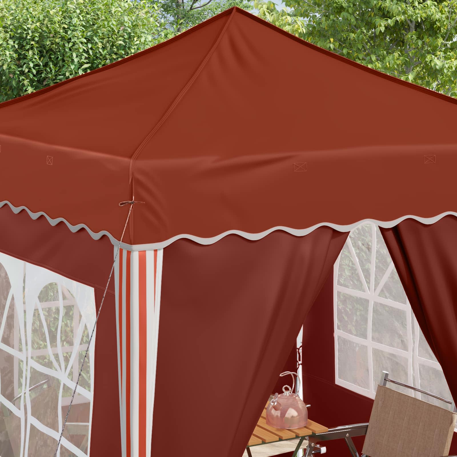 Tenda per feste a pop-up 195 x 195 x 245 cm Terracotta | homemem39