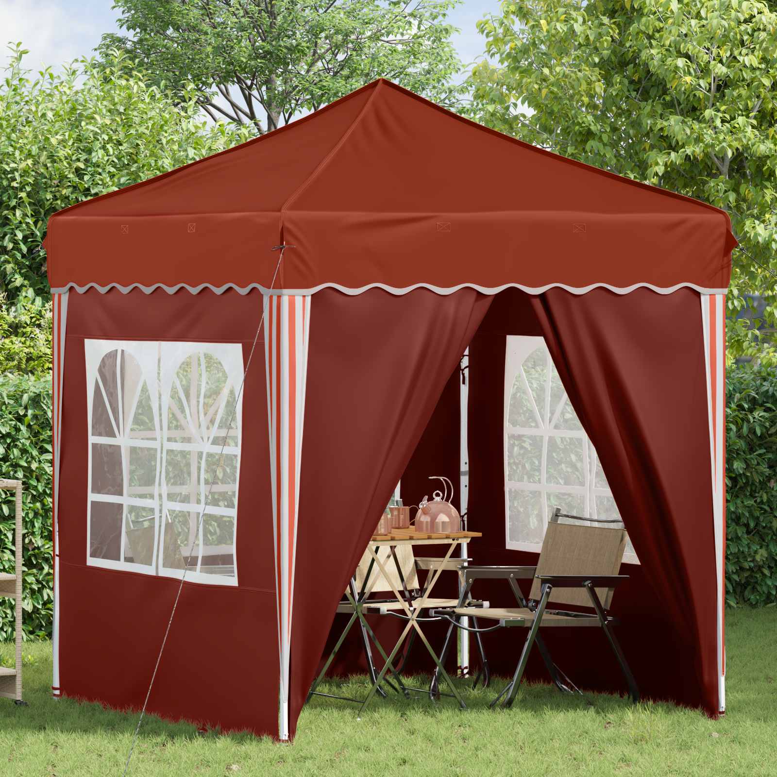Tenda per feste a pop-up 195 x 195 x 245 cm Terracotta | homemem39