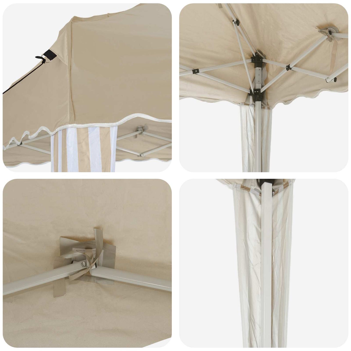 Tenda per feste a pop-up 288 x 288 x 245 cm Crema | homemem39