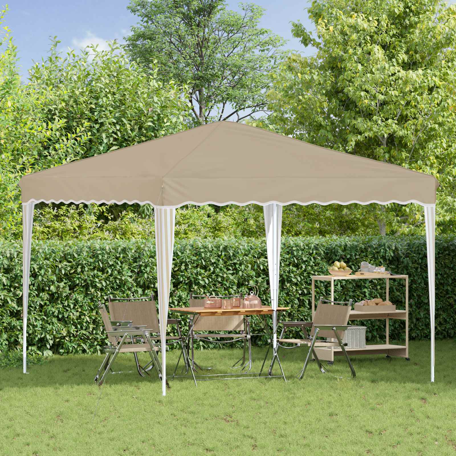 Tenda per feste a pop-up 288 x 288 x 245 cm Crema | homemem39