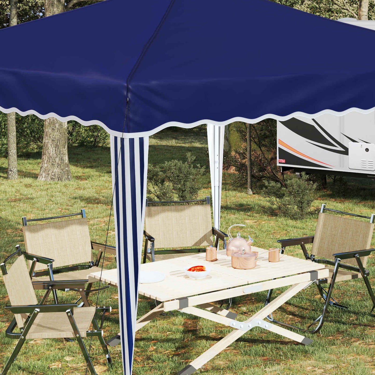 Tenda per feste a pop-up 288 x 288 x 245 cm Blu Tessuto Oxford | homemem39