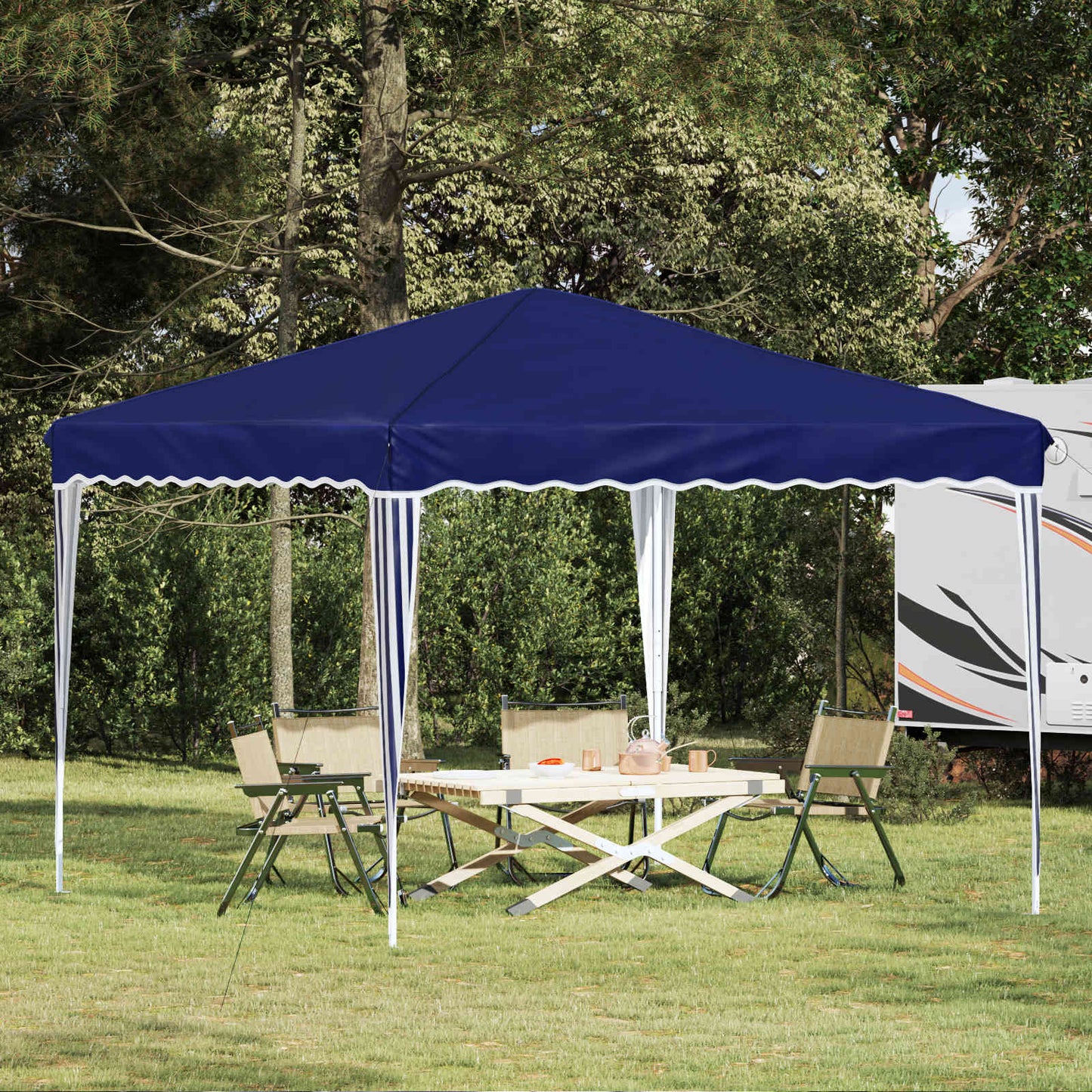 Tenda per feste a pop-up 288 x 288 x 245 cm Blu Tessuto Oxford | homemem39
