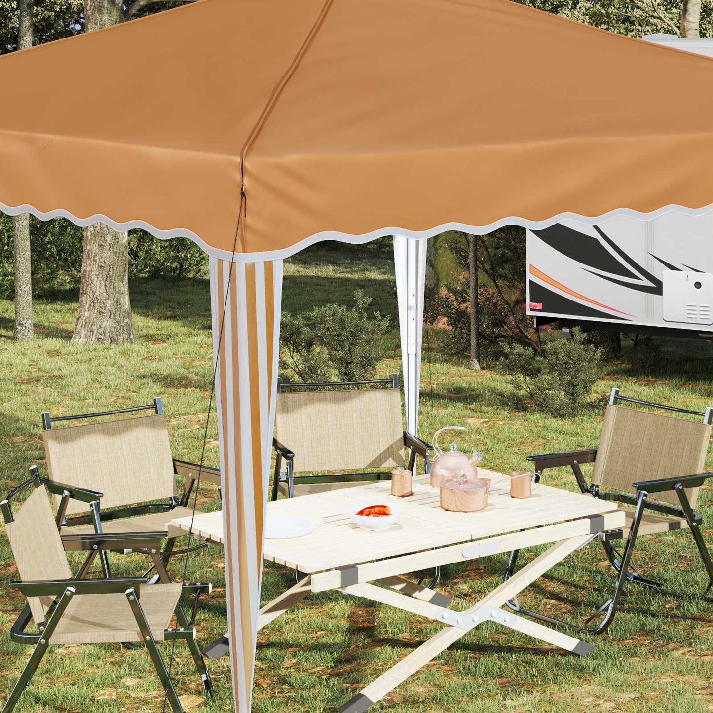 Tenda per feste a pop-up 288 x 288 x 245 cm Beige | homemem39