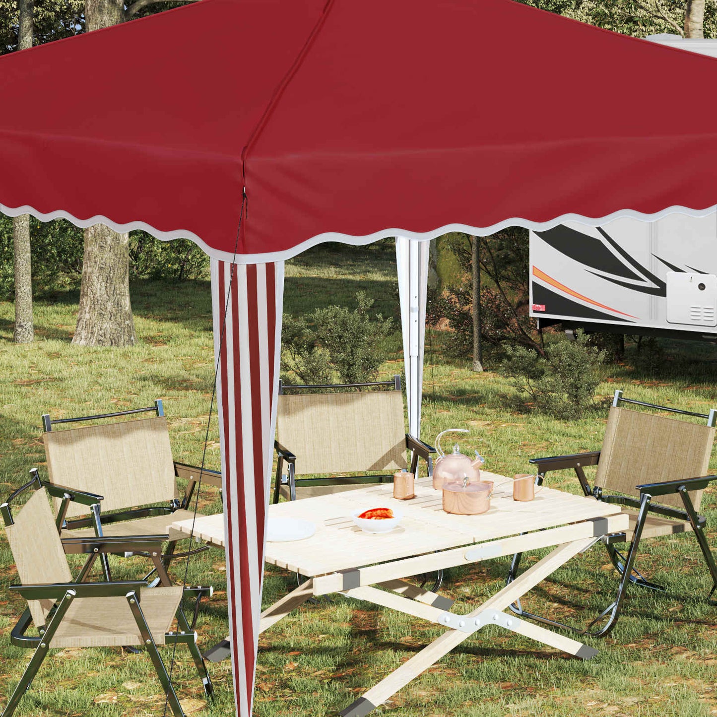 Tenda per feste a pop-up 288 x 288 x 245 cm Borgogna | homemem39