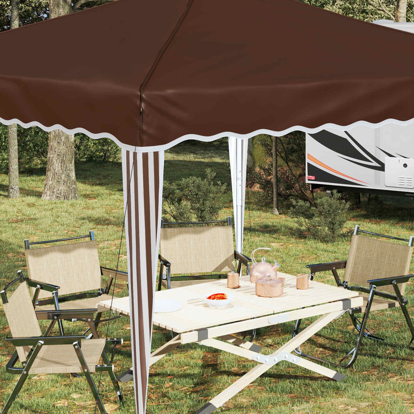 Tenda per feste a pop-up 288 x 288 x 245 cm Marrone | homemem39