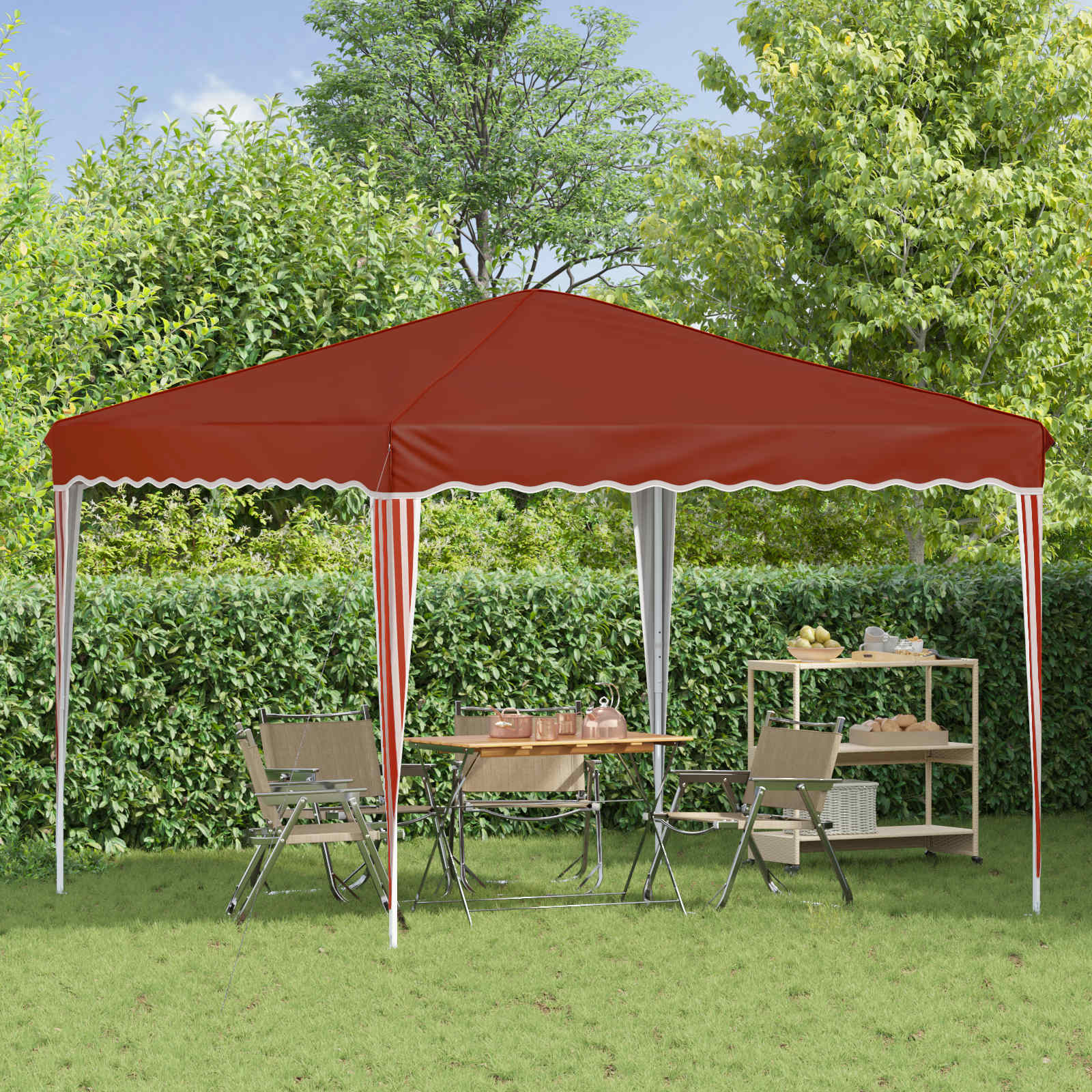Tenda per feste a pop-up 288 x 288 x 245 cm Terracotta | homemem39