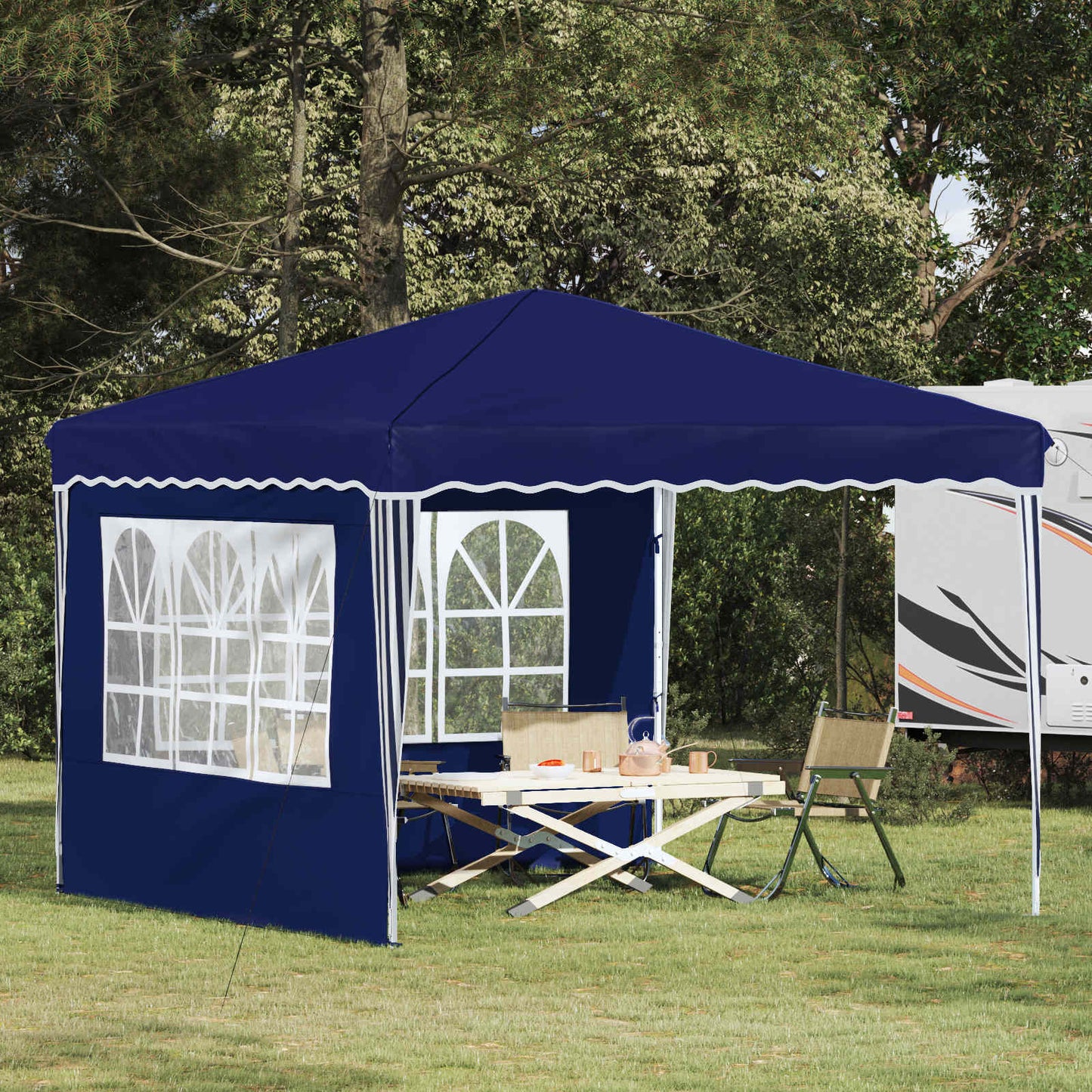 Tenda per feste a pop-up 288 x 288 x 245 cm Blu Tessuto Oxford | homemem39