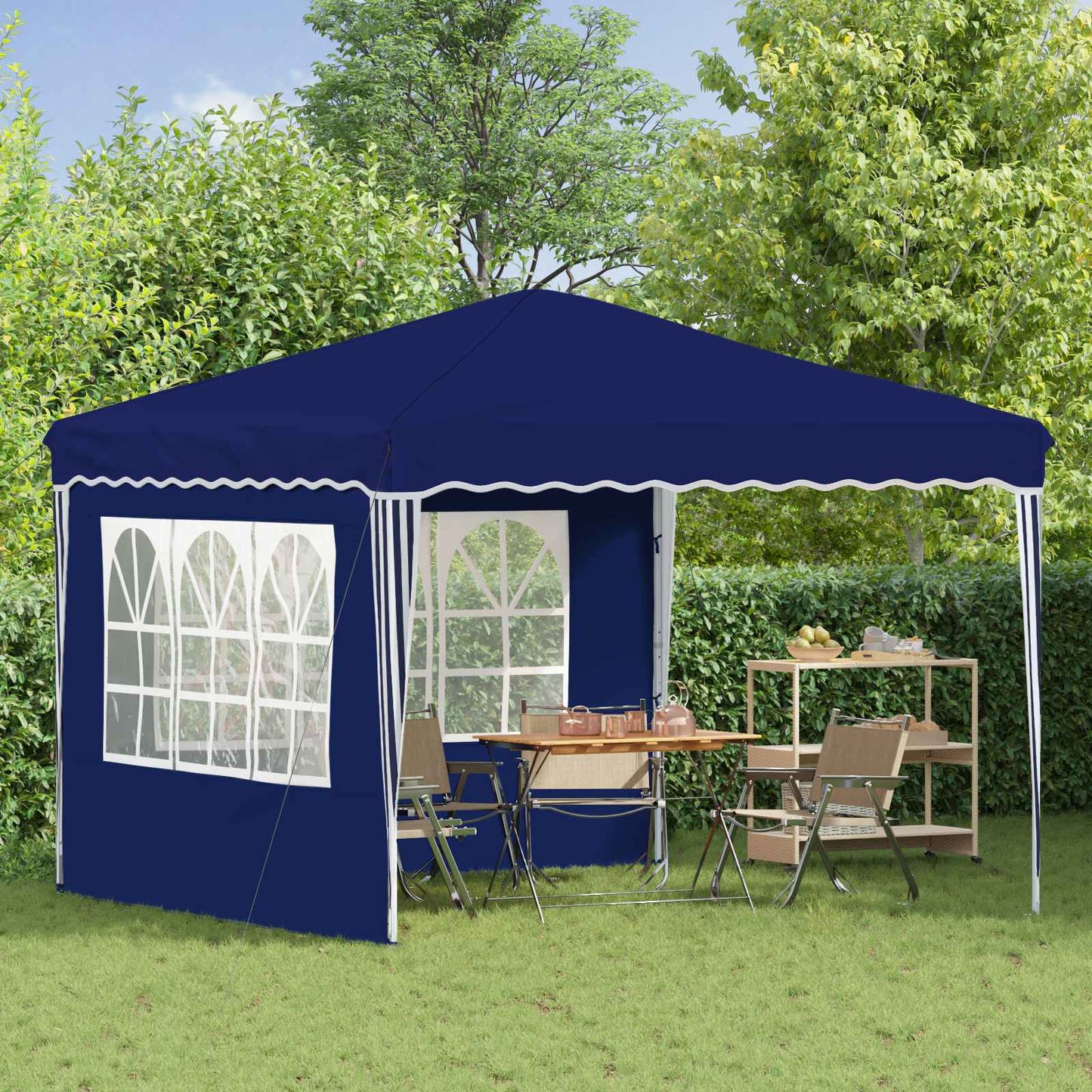 Tenda per feste a pop-up 288 x 288 x 245 cm Blu Tessuto Oxford | homemem39