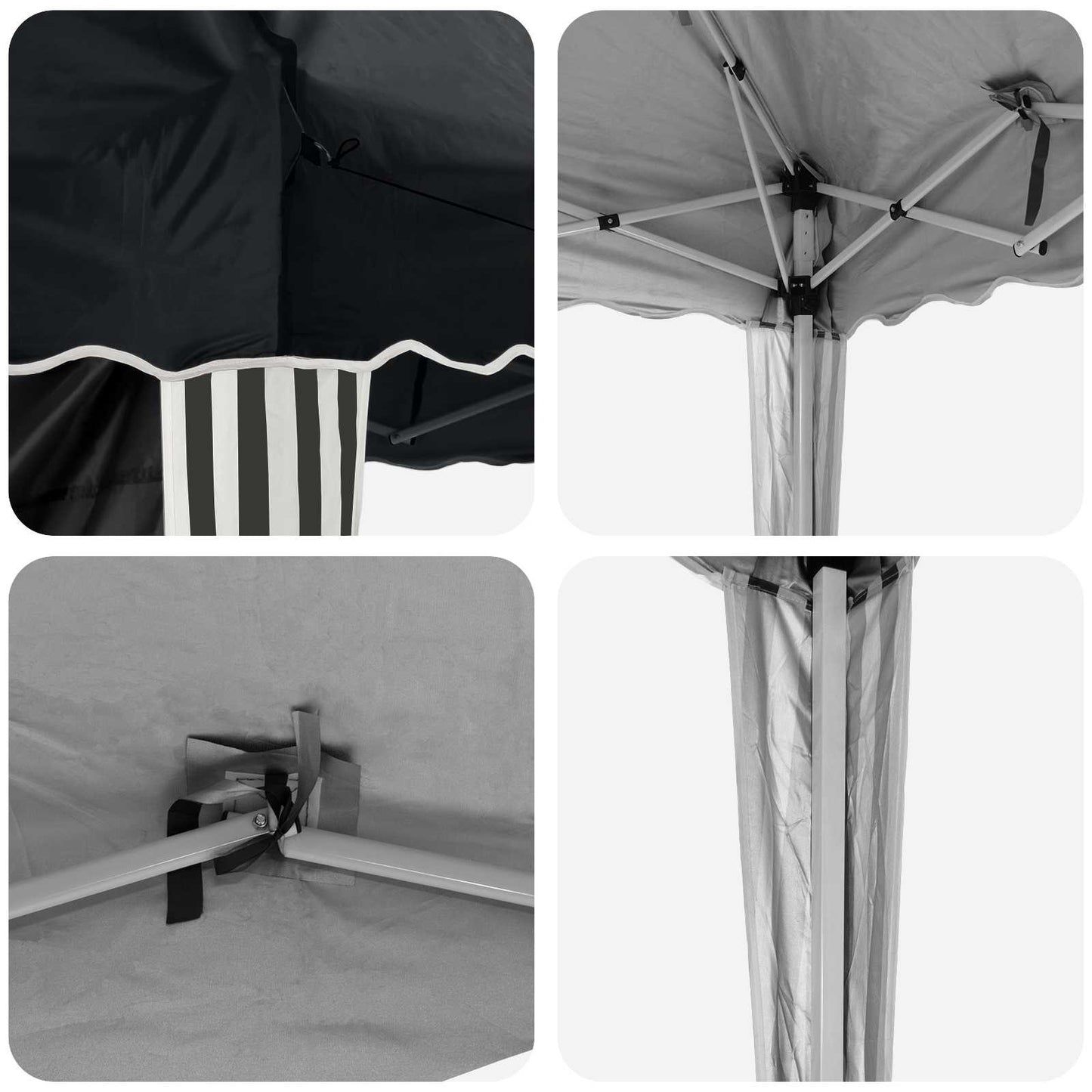 Tenda per feste a pop-up 288 x 288 x 245 cm Antracite
