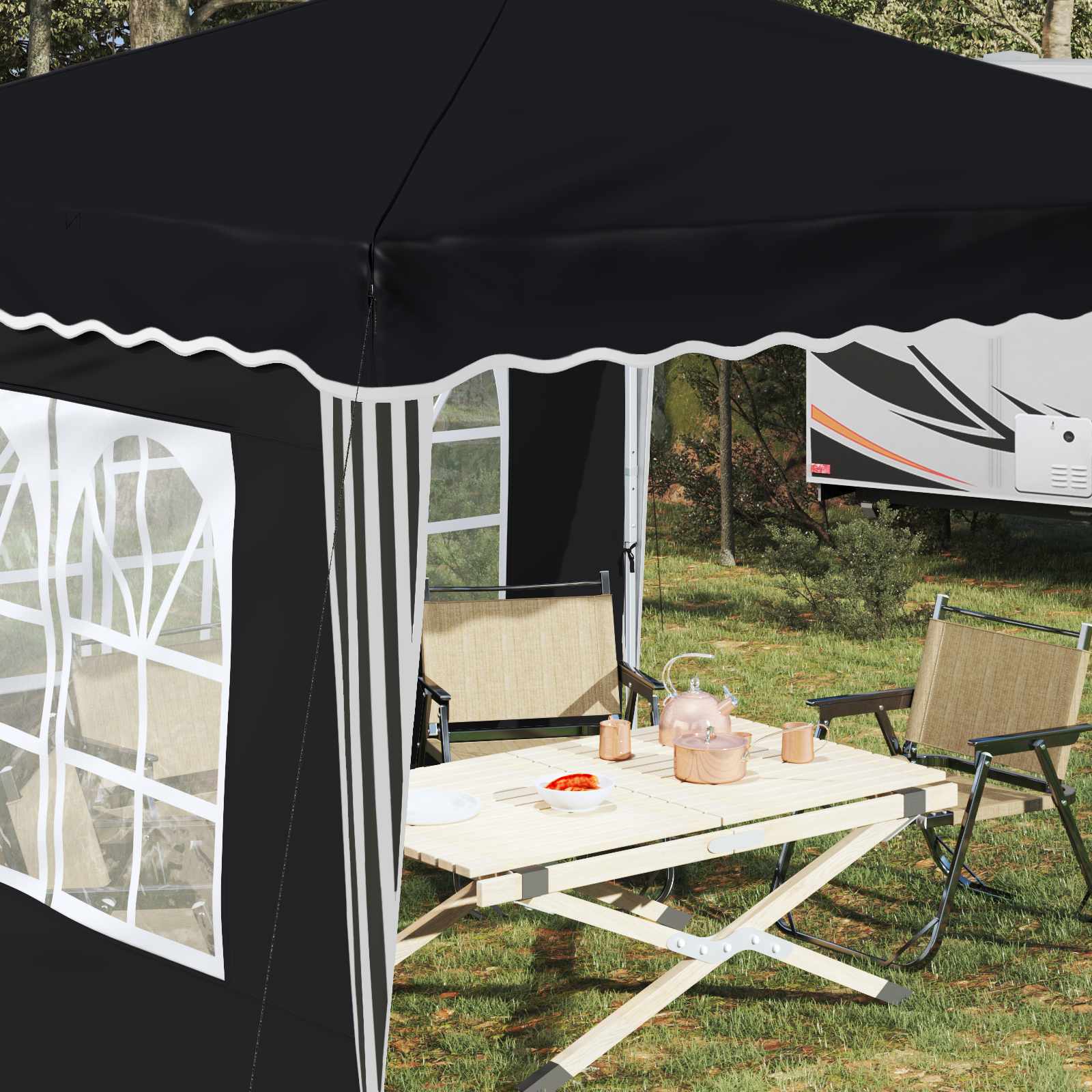 Tenda per feste a pop-up 288 x 288 x 245 cm Antracite | homemem39