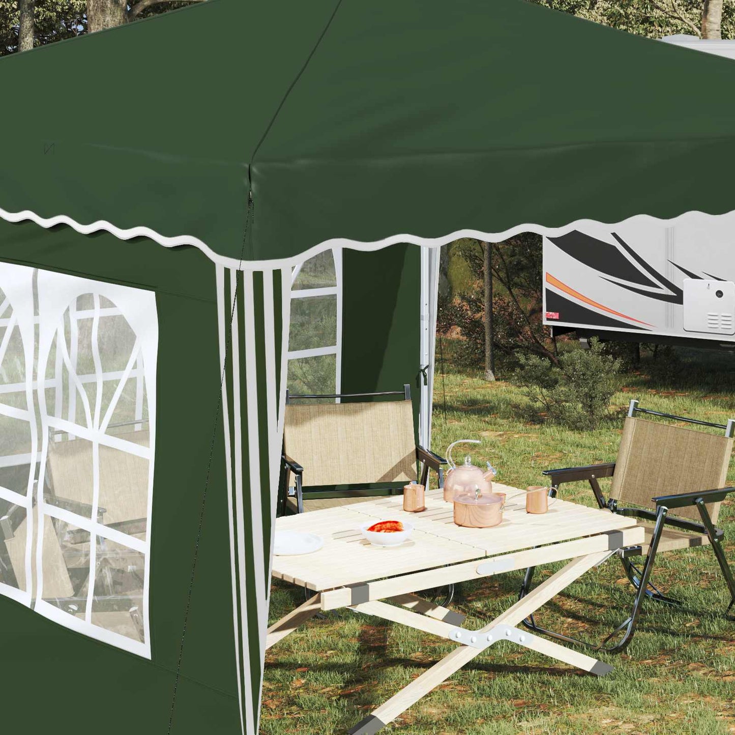 Tenda per feste a pop-up 288 x 288 x 245 cm Verde | homemem39