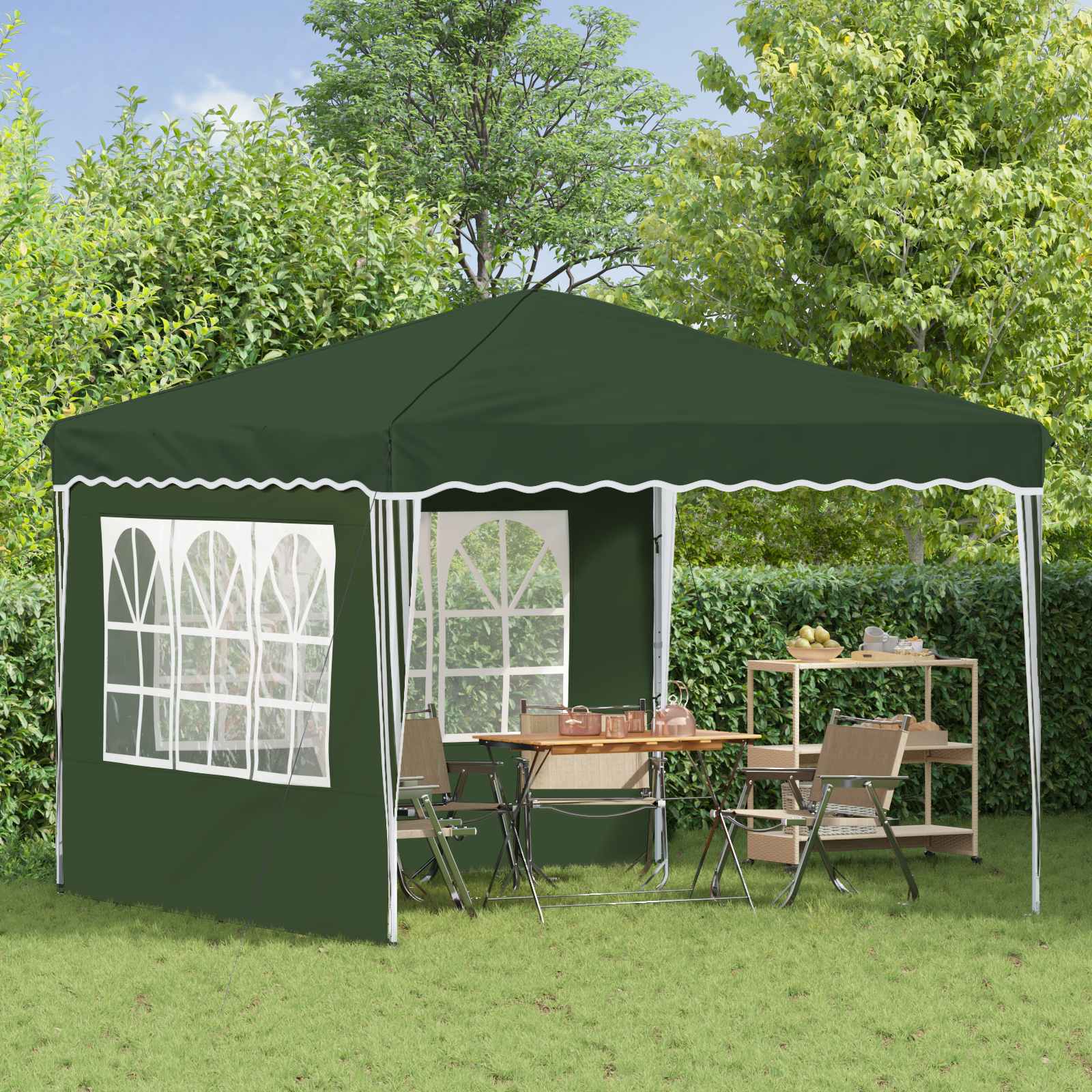 Tenda per feste a pop-up 288 x 288 x 245 cm Verde | homemem39