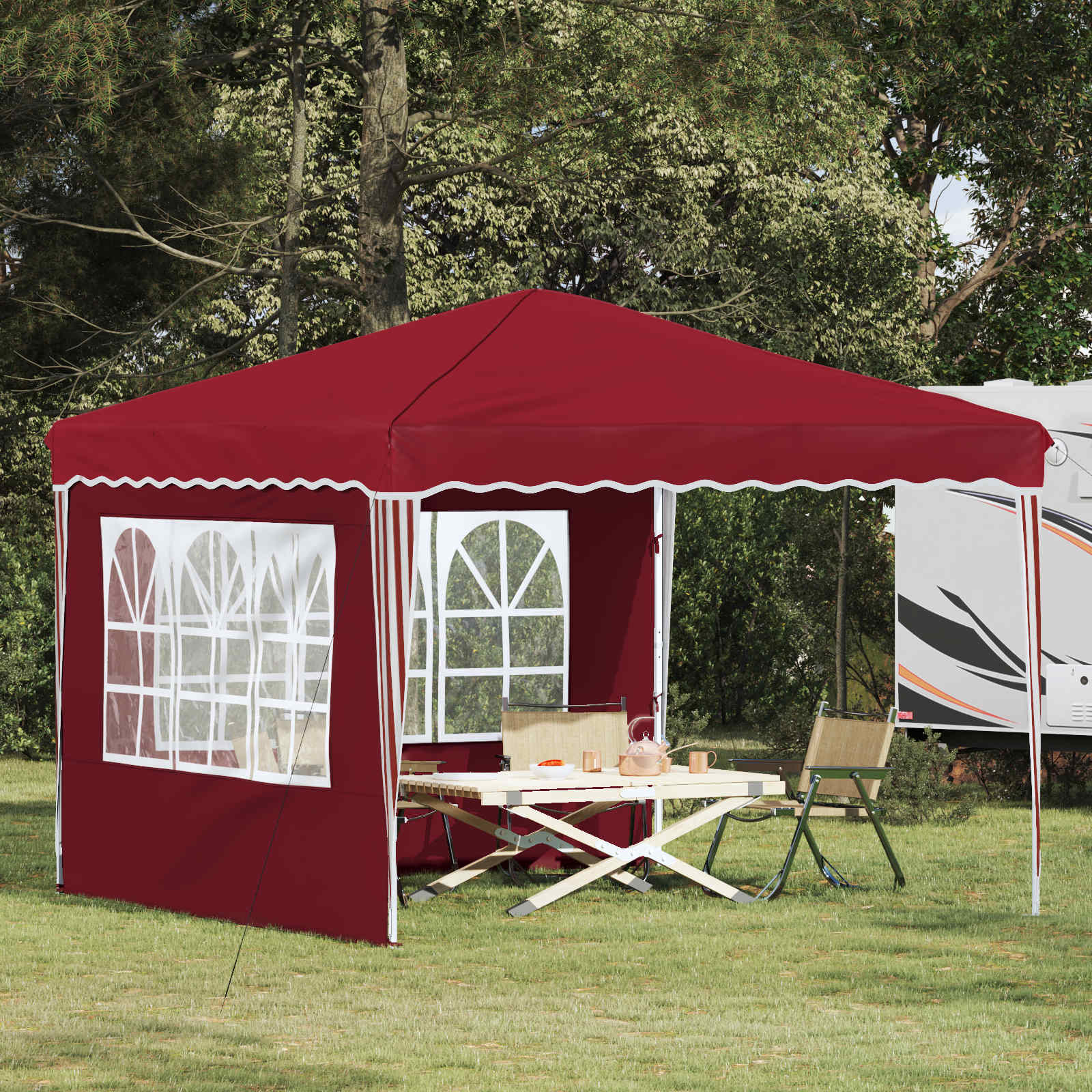 Tenda per feste a pop-up 288 x 288 x 245 cm Borgogna | homemem39
