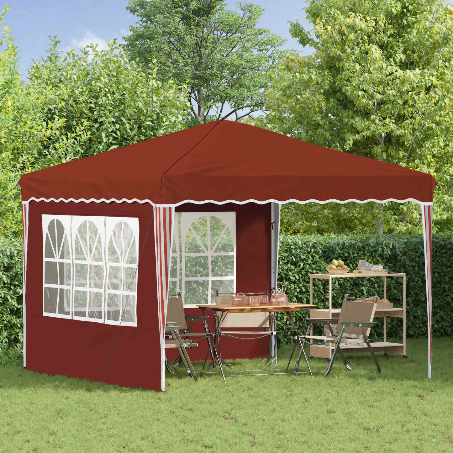 Tenda per feste a pop-up 288 x 288 x 245 cm Terracotta | homemem39