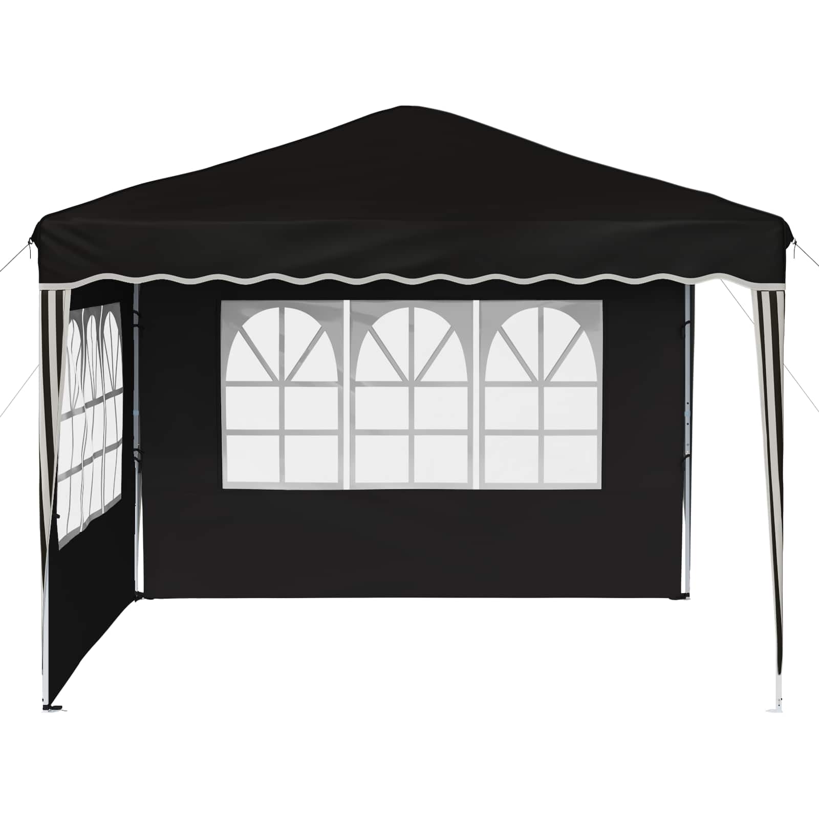 Tenda per feste a pop-up 288 x 288 x 245 cm Nero Tessuto Oxford | homemem39