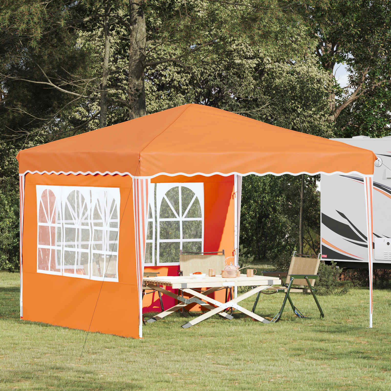 Tenda per feste a pop-up 288 x 288 x 245 cm Arancione | homemem39