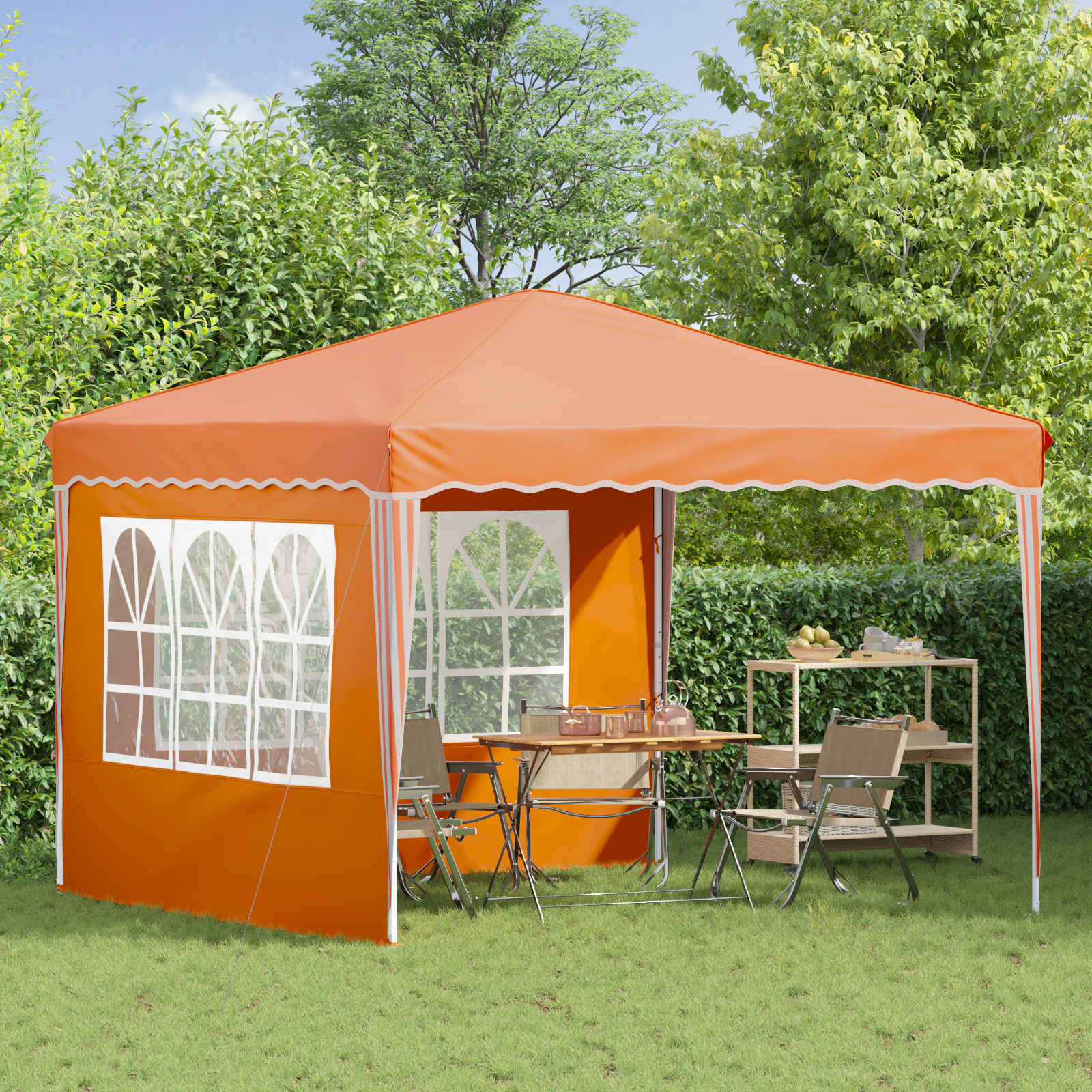 Tenda per feste a pop-up 288 x 288 x 245 cm Arancione | homemem39