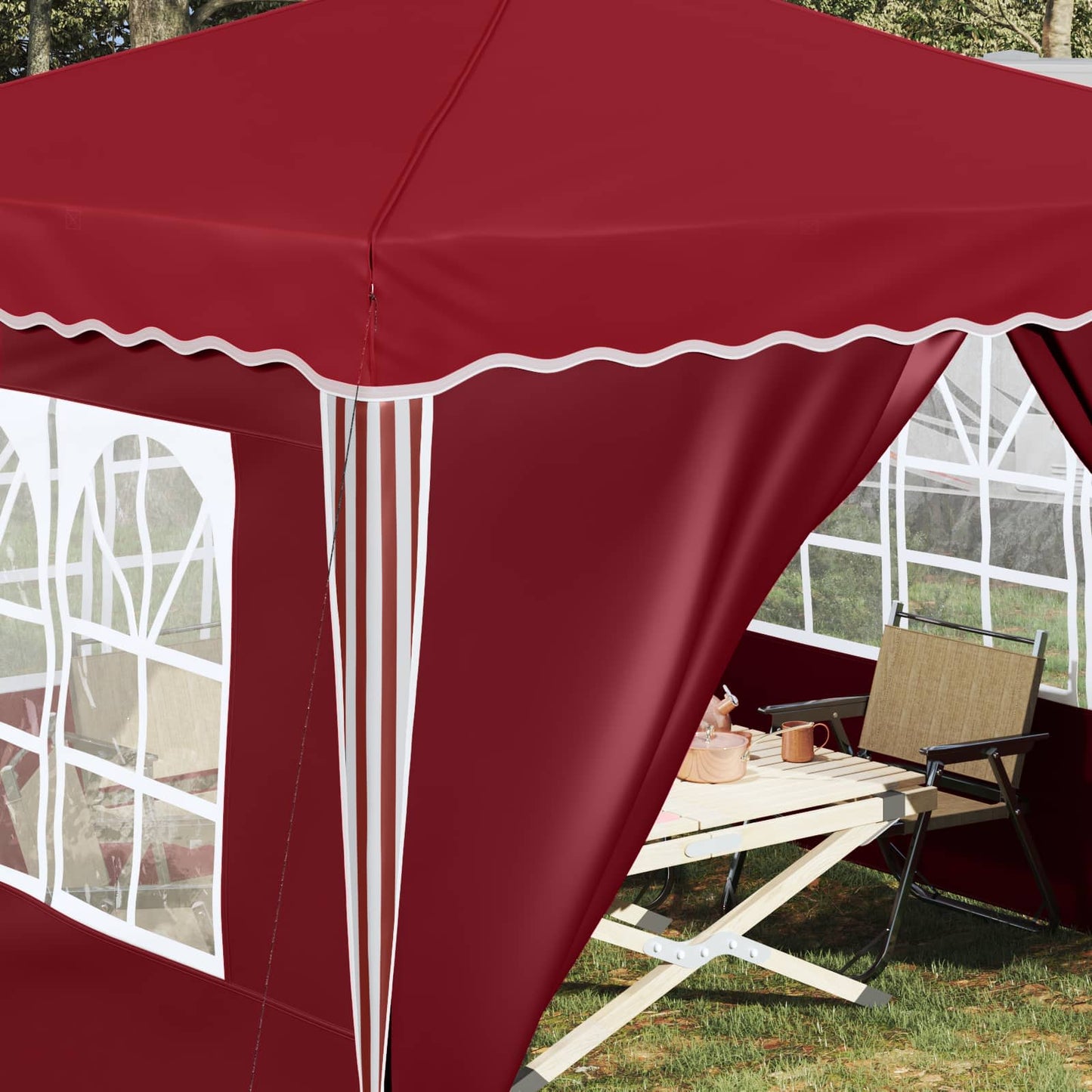 Tenda per feste a pop-up 288 x 288 x 245 cm Borgogna | homemem39