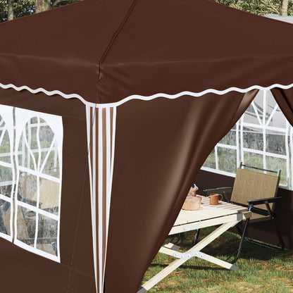 Tenda per feste a pop-up 288 x 288 x 245 cm Marrone | homemem39