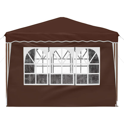 Tenda per feste a pop-up 288 x 288 x 245 cm Marrone