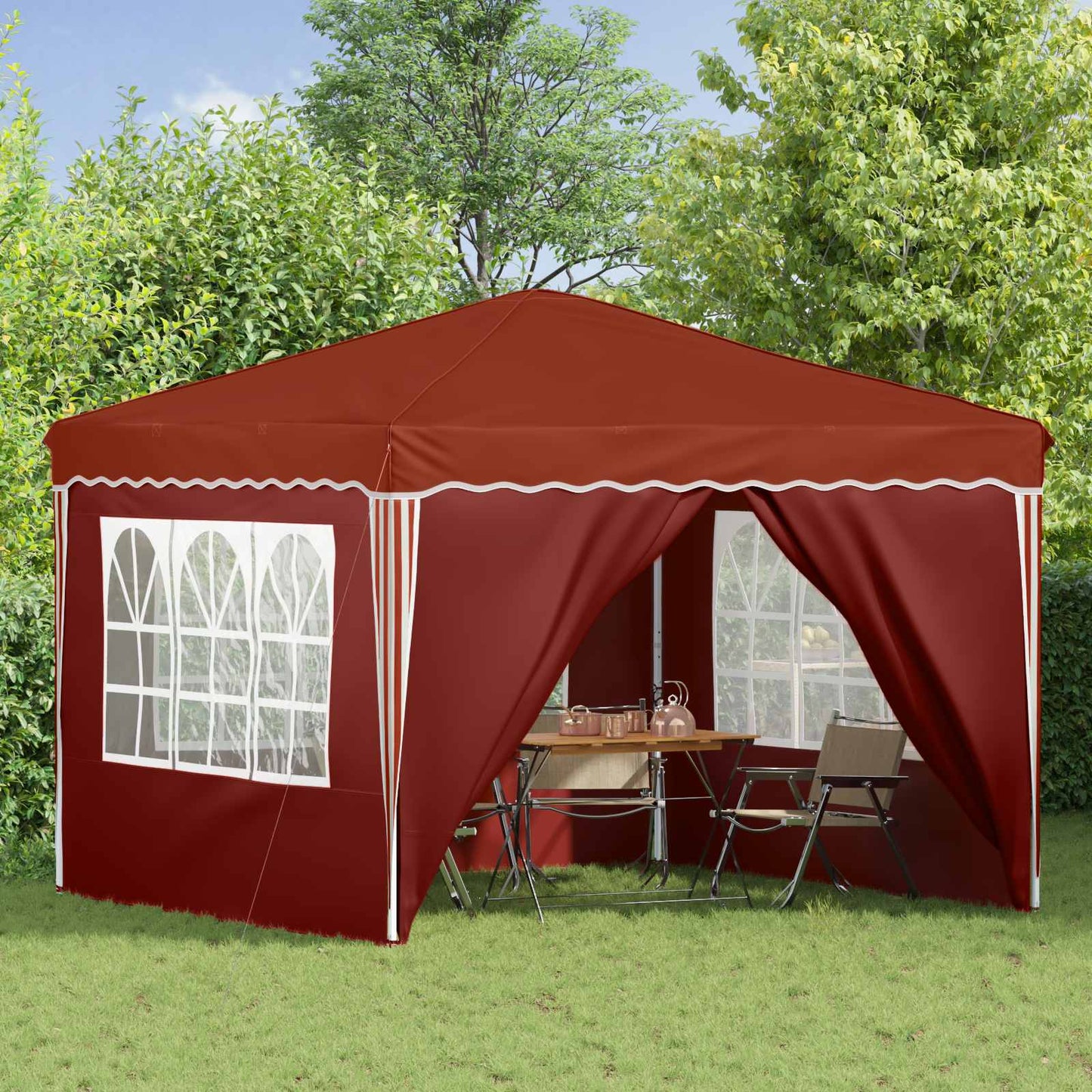 Tenda per feste a pop-up 288 x 288 x 245 cm Terracotta | homemem39
