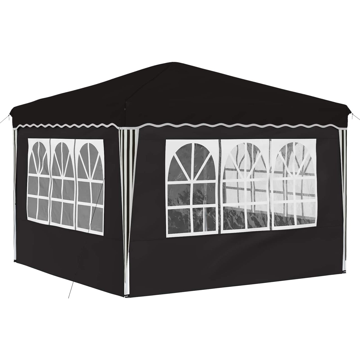 Tenda per feste a pop-up 288 x 288 x 245 cm Nero Tessuto Oxford | homemem39