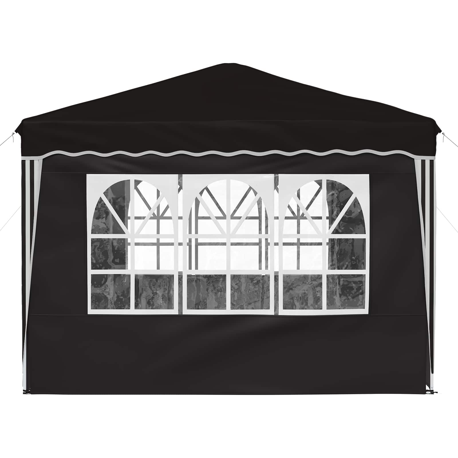 Tenda per feste a pop-up 288 x 288 x 245 cm Nero Tessuto Oxford | homemem39