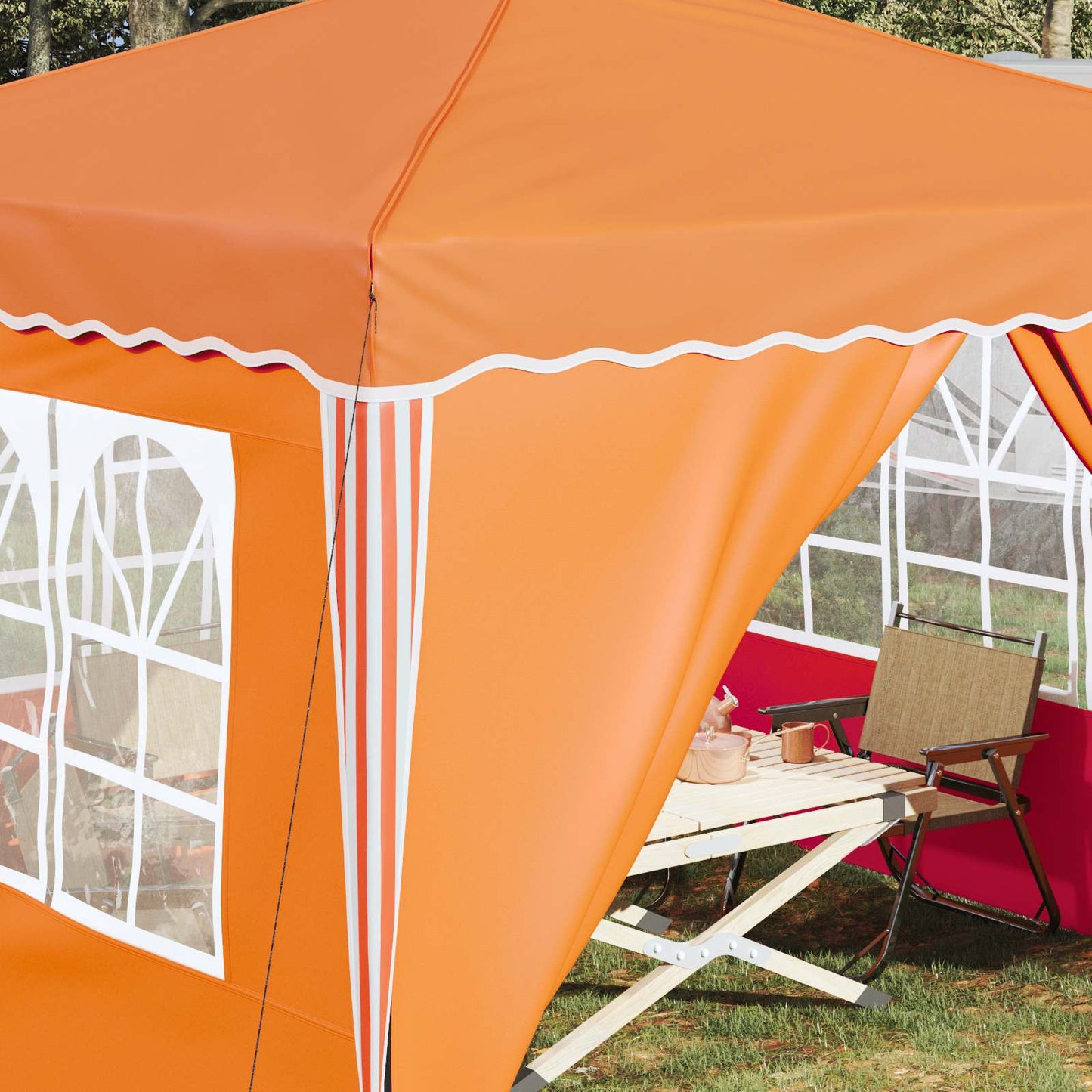 Tenda per feste a pop-up 288 x 288 x 245 cm Arancione | homemem39