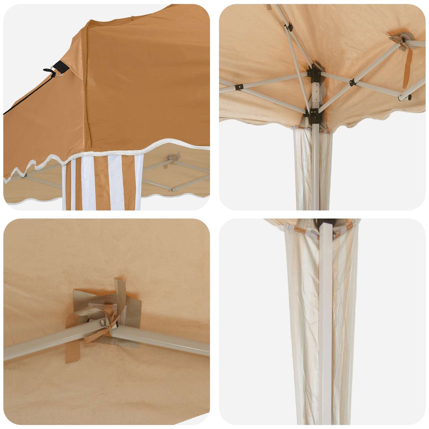 Tenda per feste a pop-up 575 x 290 x 245 cm Beige | homemem39