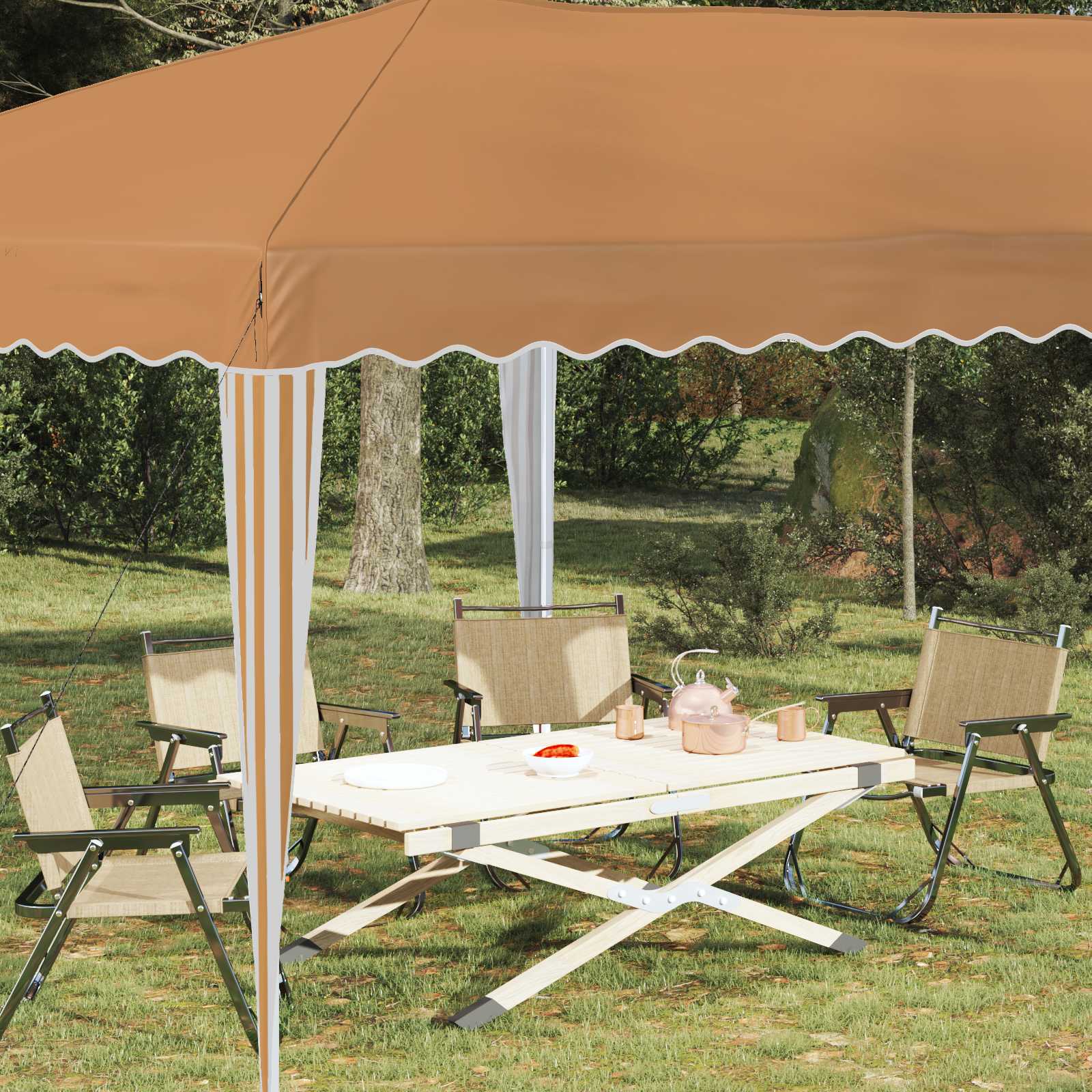 Tenda per feste a pop-up 575 x 290 x 245 cm Beige | homemem39