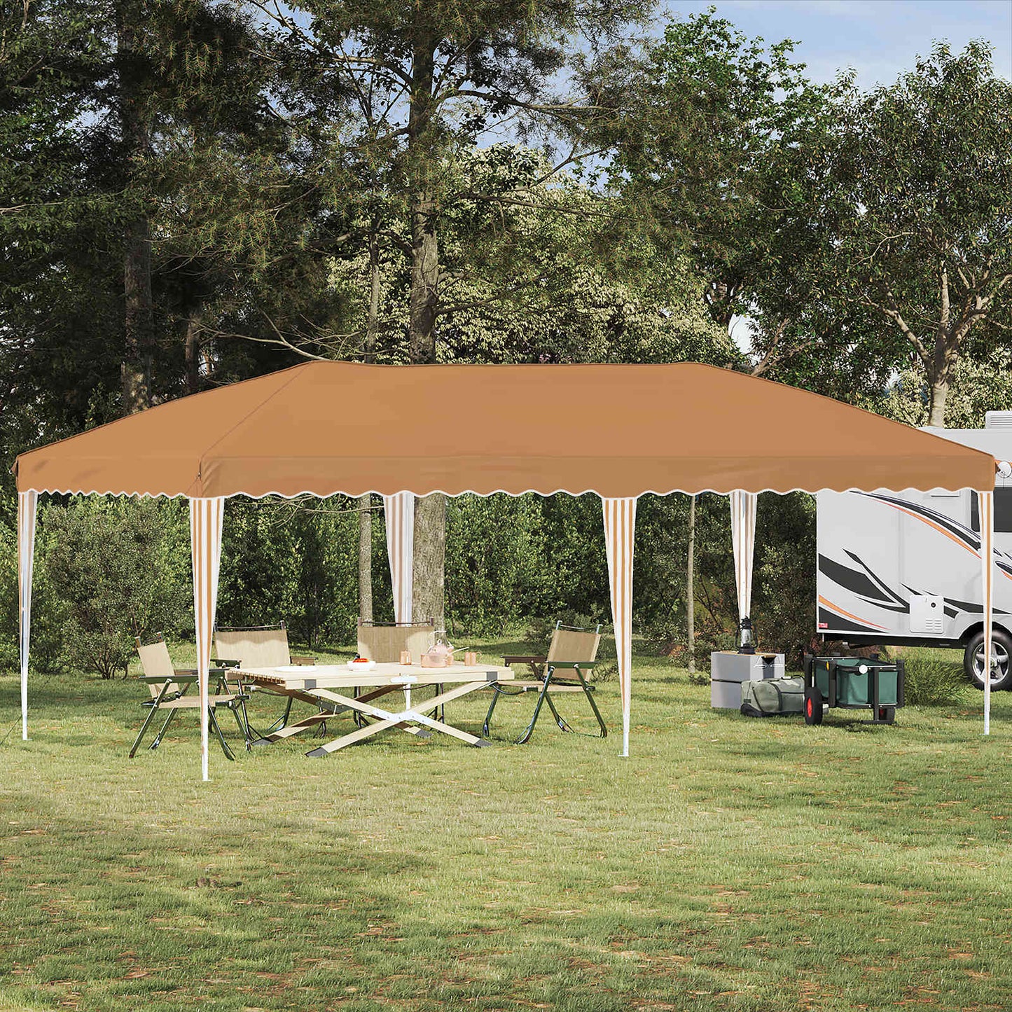 Tenda per feste a pop-up 575 x 290 x 245 cm Beige | homemem39