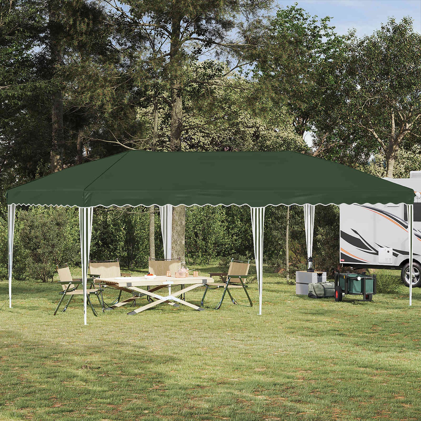 Tenda per feste a pop-up 575 x 290 x 245 cm Verde | homemem39
