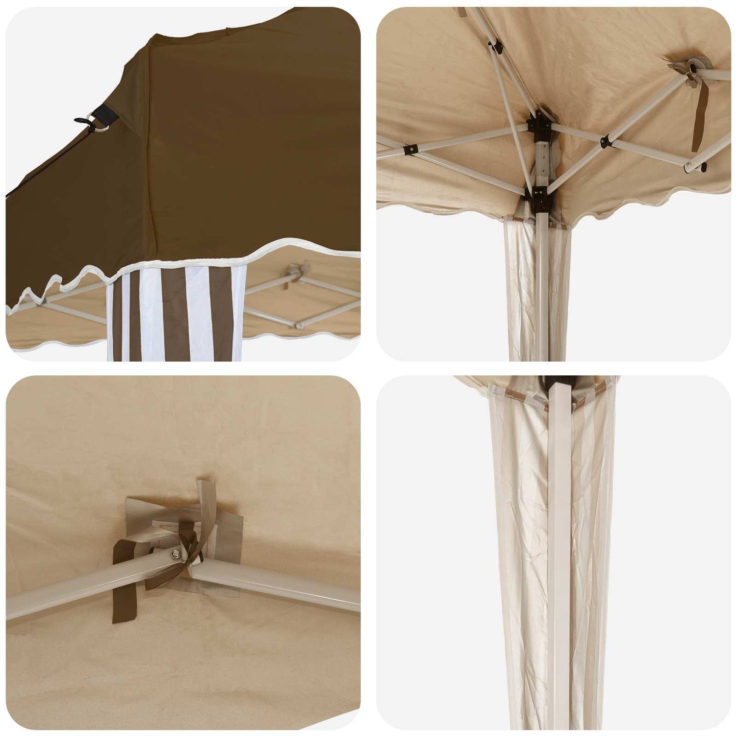 Tenda per feste a pop-up 575 x 290 x 245 cm Tortora | homemem39