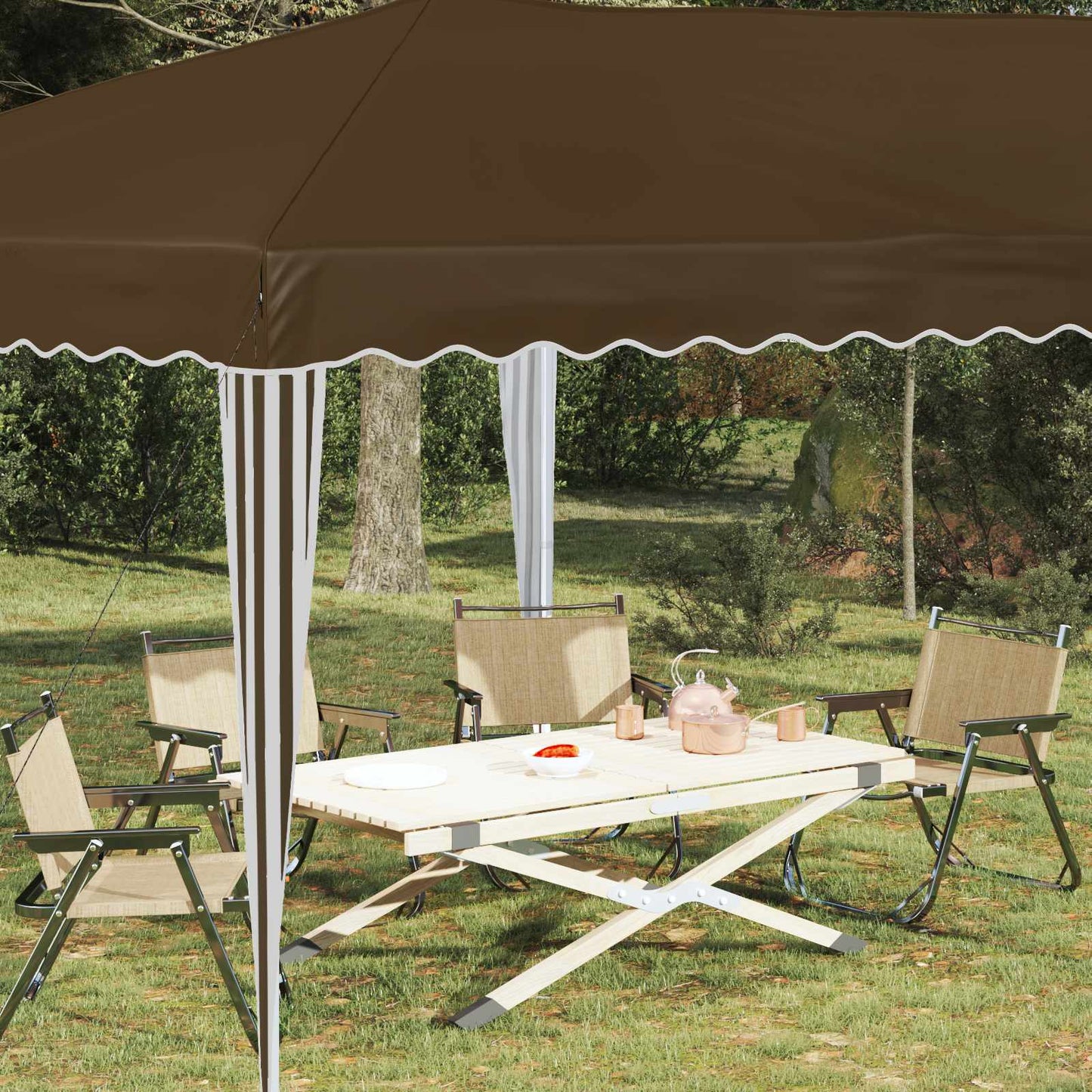 Tenda per feste a pop-up 575 x 290 x 245 cm Tortora | homemem39