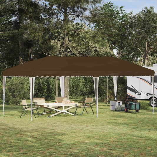 Tenda per feste a pop-up 575 x 290 x 245 cm Tortora | homemem39