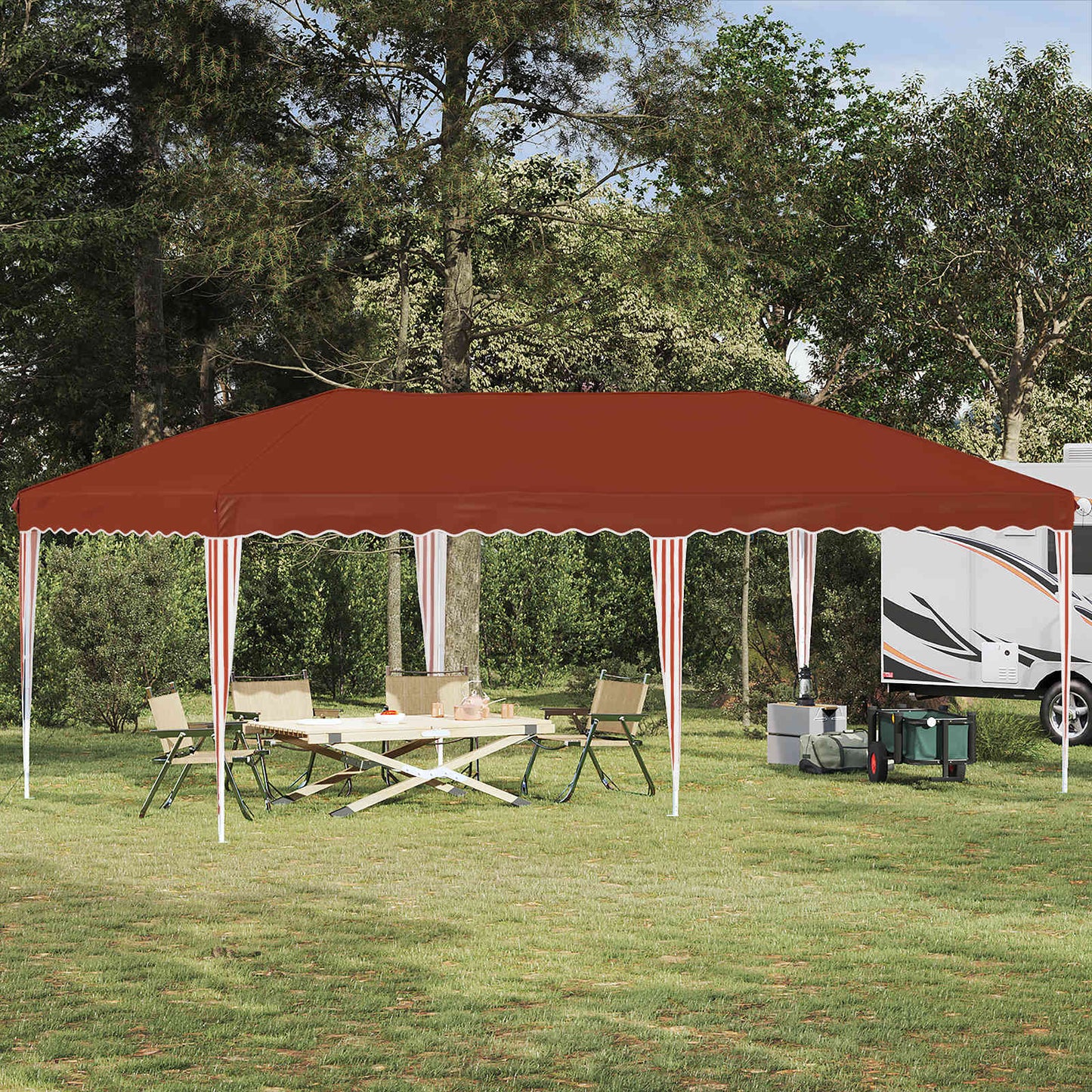 Tenda per feste a pop-up 575 x 290 x 245 cm Terracotta | homemem39