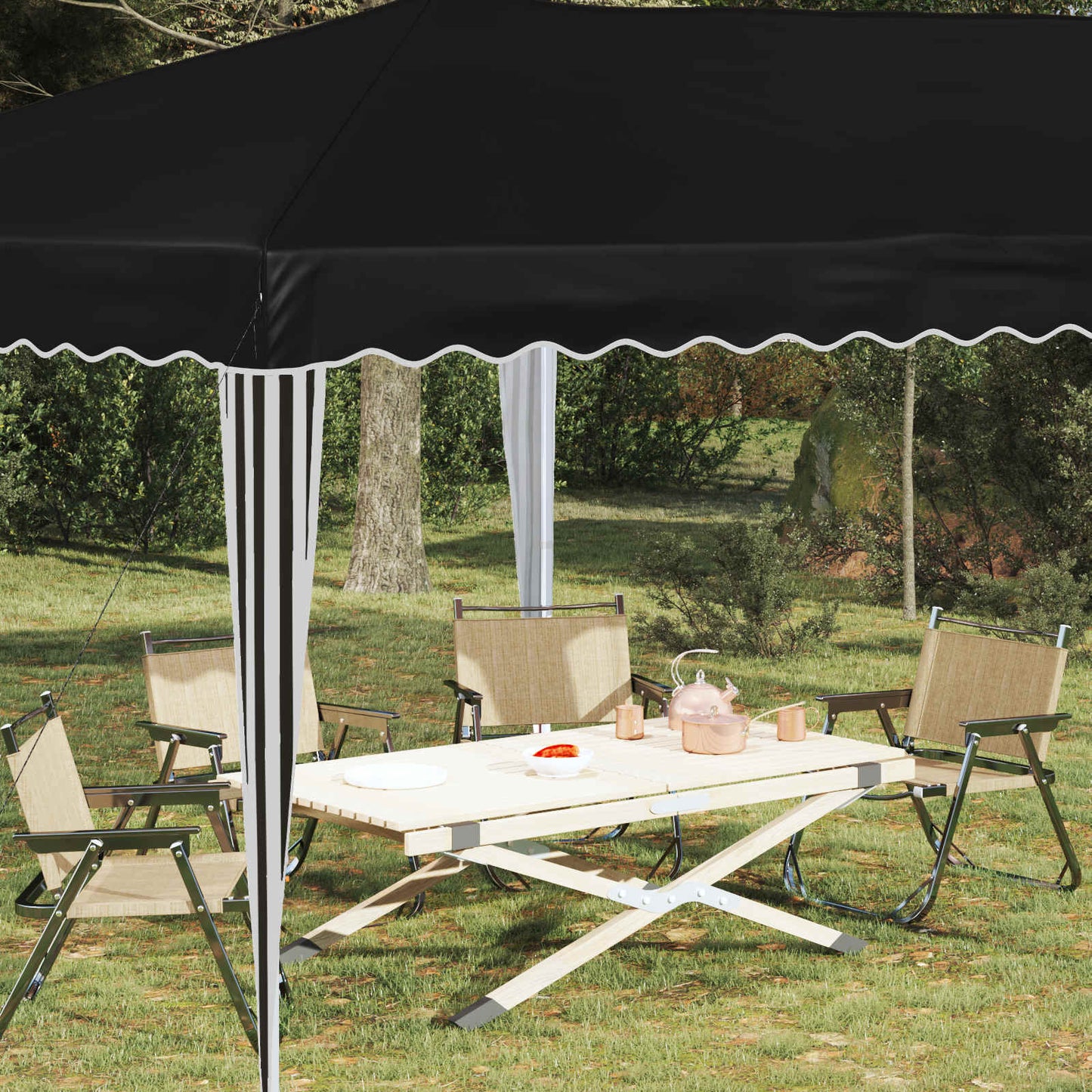 Tenda per feste a pop-up 575 x 290 x 245 cm Nero | homemem39