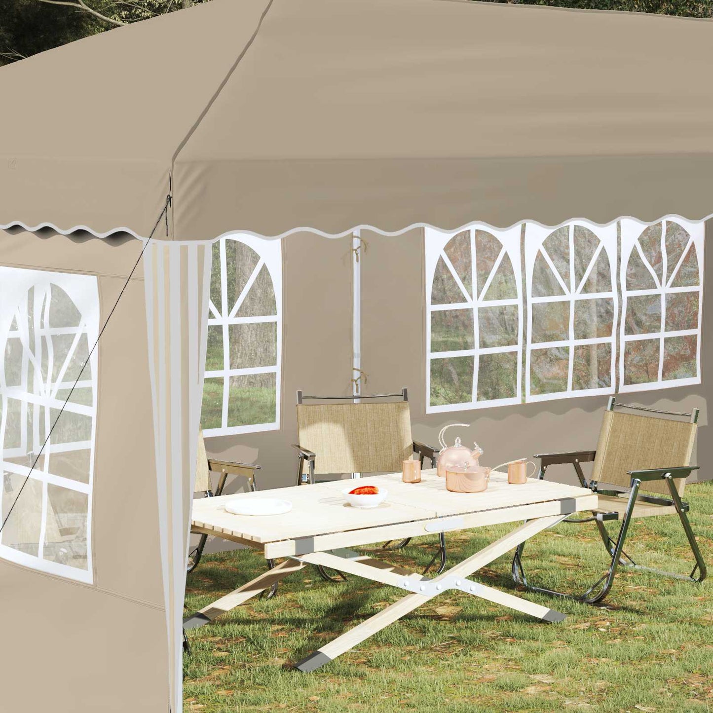 Tenda per feste a pop-up 575 x 289 x 245 cm Crema | homemem39