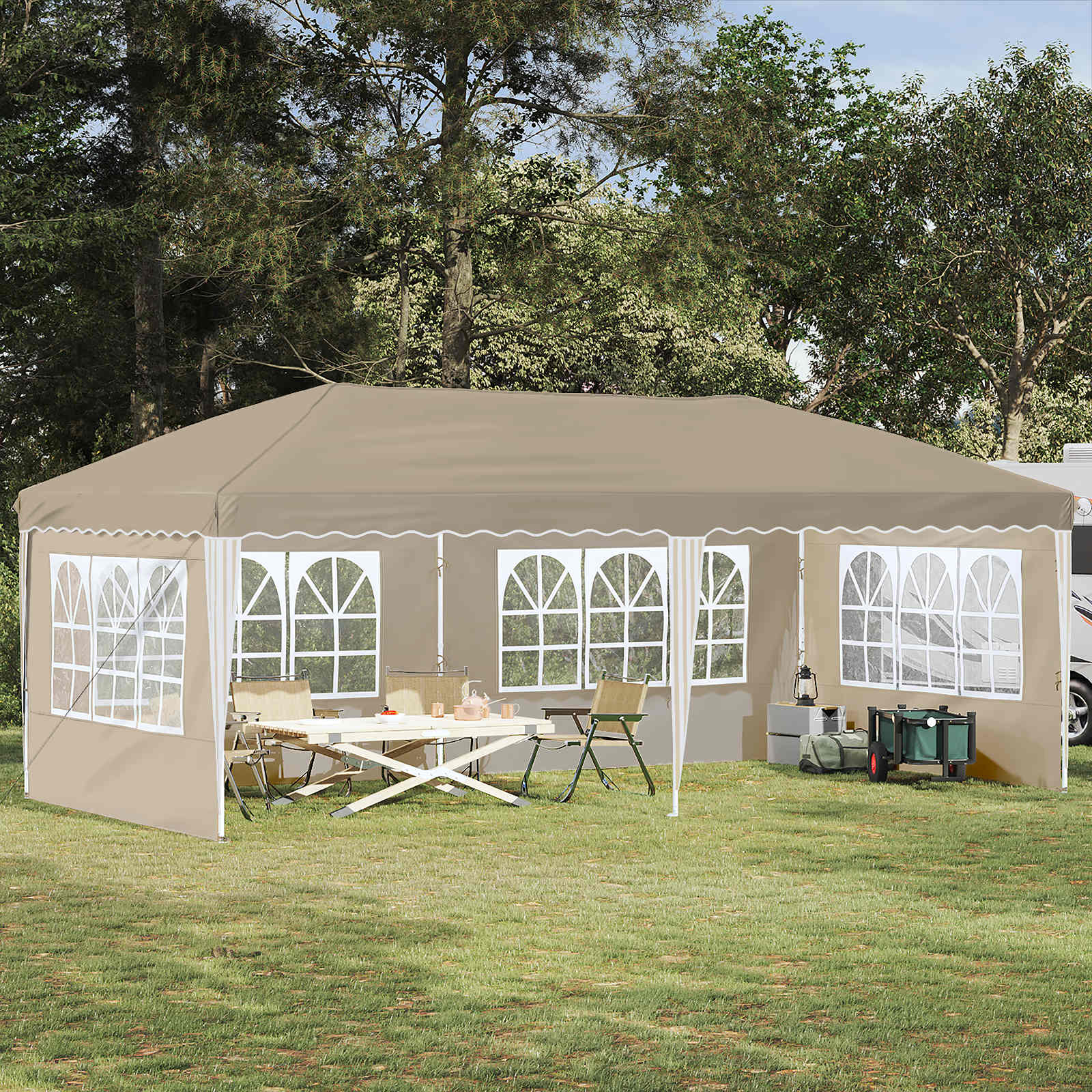 Tenda per feste a pop-up 575 x 289 x 245 cm Crema | homemem39